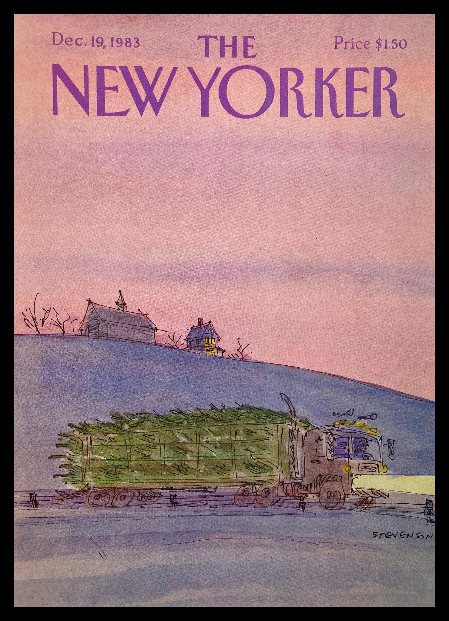 COVER ONLY The New Yorker December 19 1983 Farm Life by James Stevenson No Label