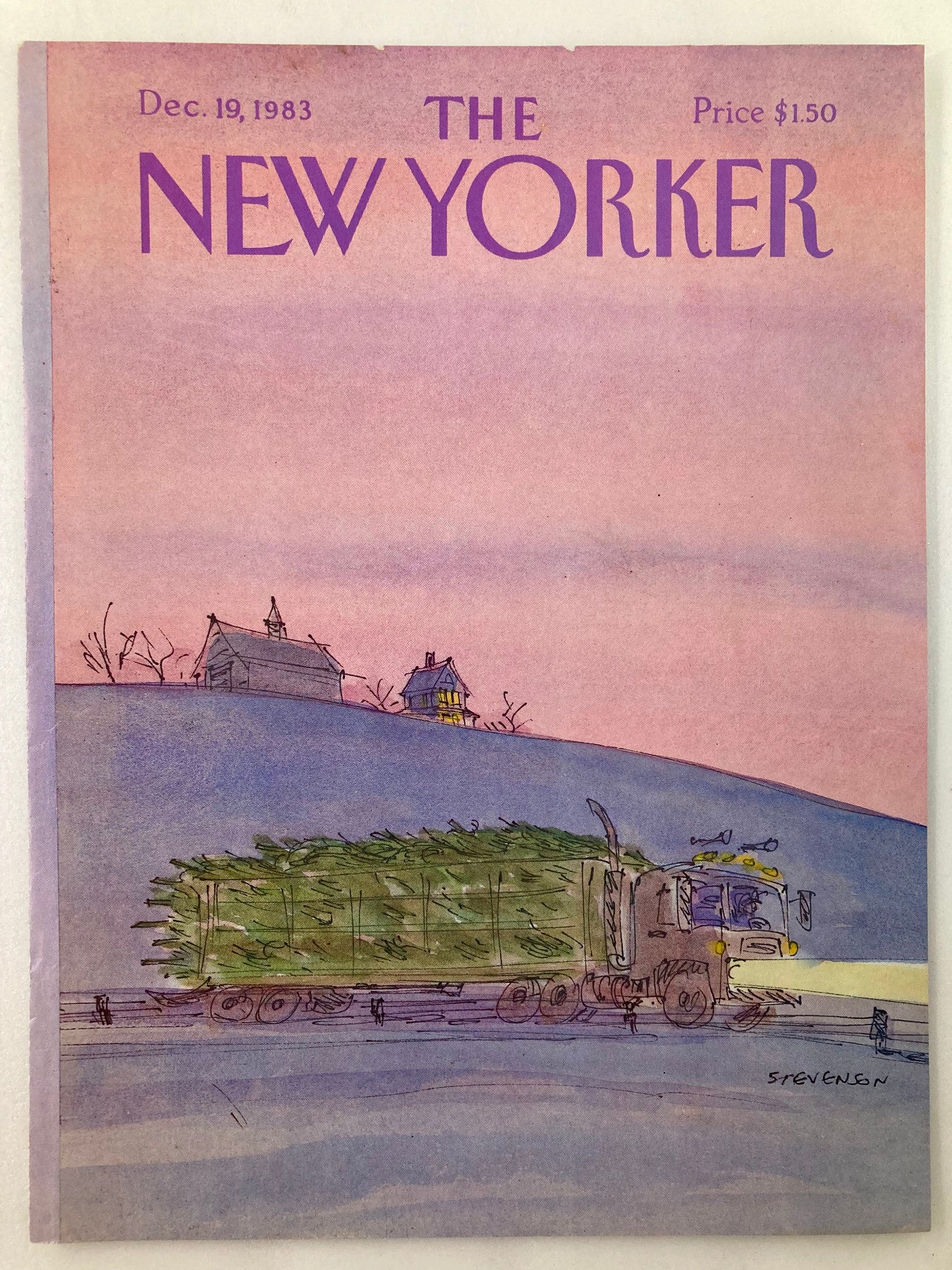 COVER ONLY The New Yorker December 19 1983 Farm Life by James Stevenson No Label