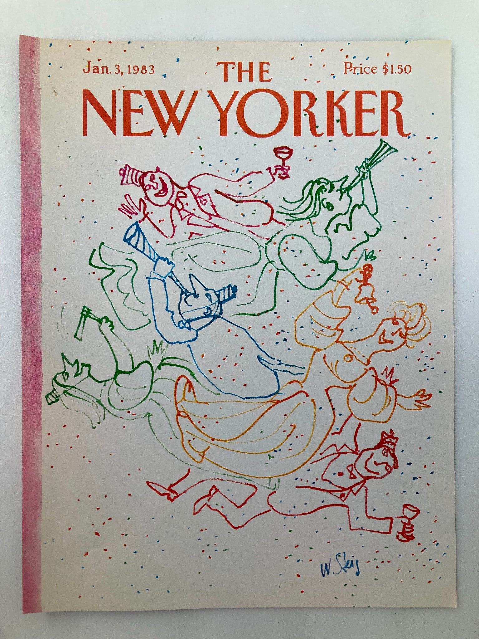 COVER ONLY The New Yorker January 3 1983 Party by William Steig No Label