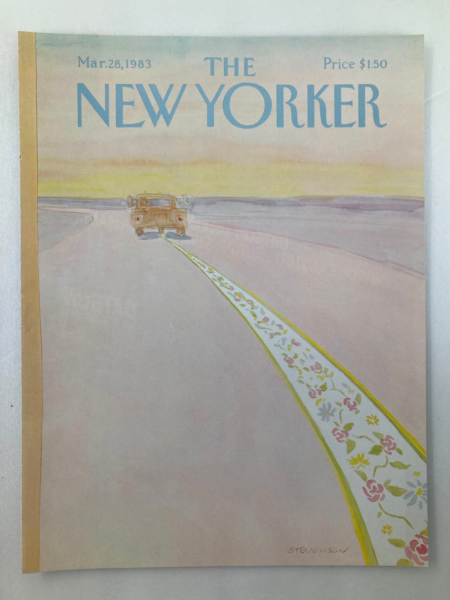 COVER ONLY The New Yorker March 28 1983 Road Track by James Stevenson No Label