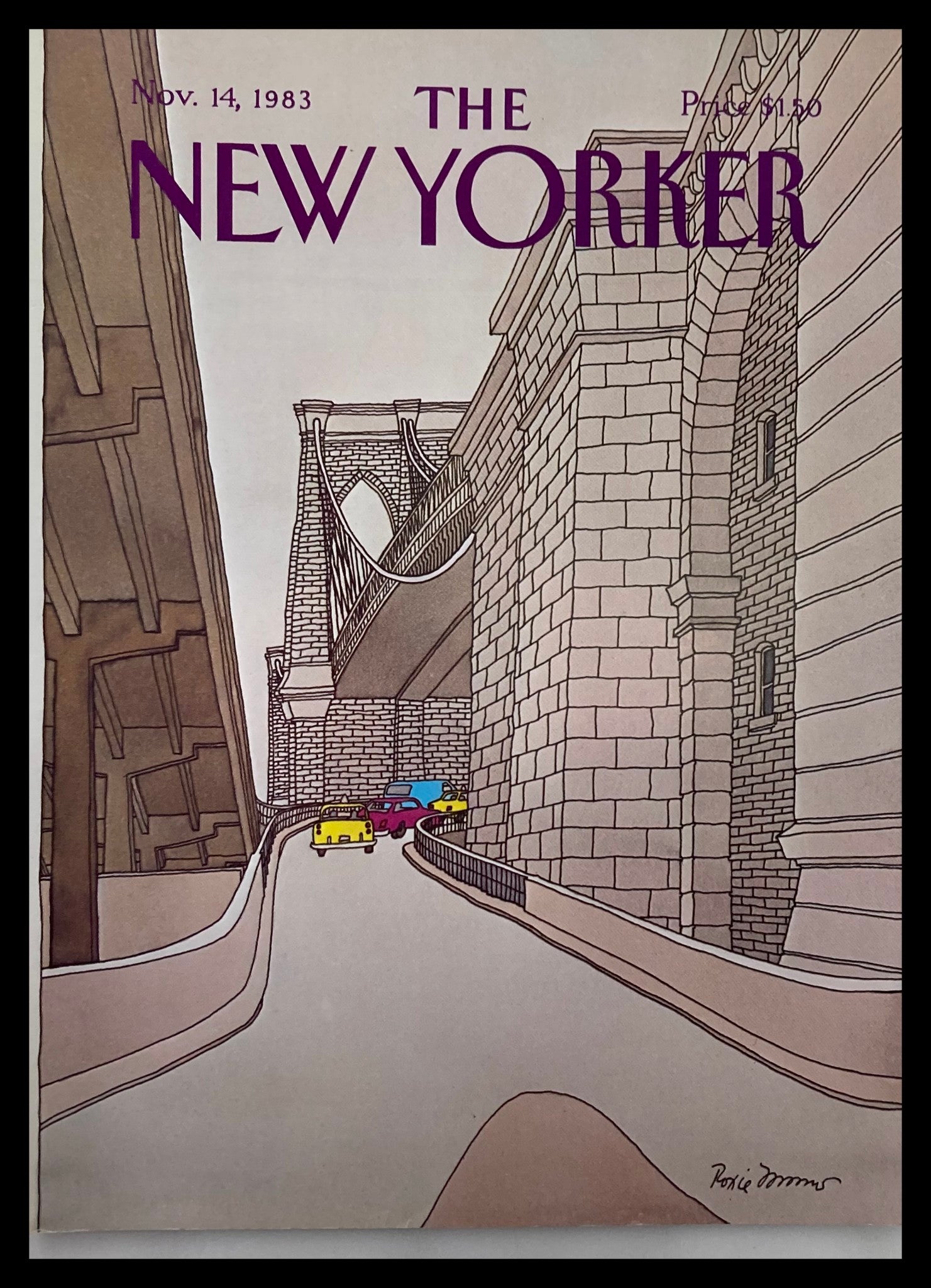 COVER ONLY The New Yorker November 14 1983 Traffic by Roxie Munro No Label