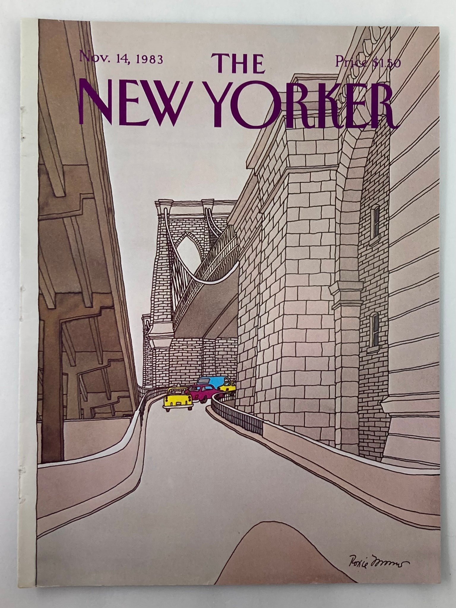 COVER ONLY The New Yorker November 14 1983 Traffic by Roxie Munro No Label