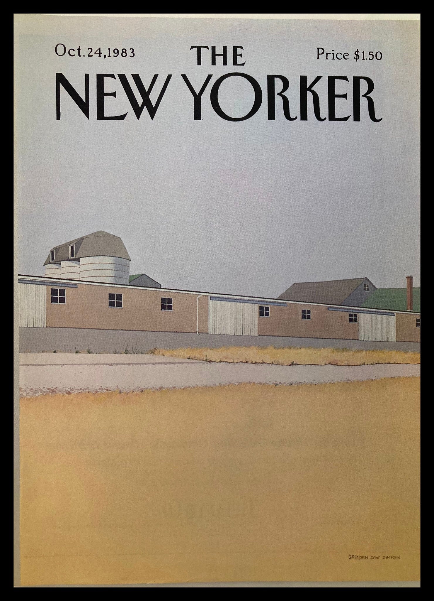 COVER ONLY The New Yorker October 24 1983 Factory by Gretchen Simpson No Label