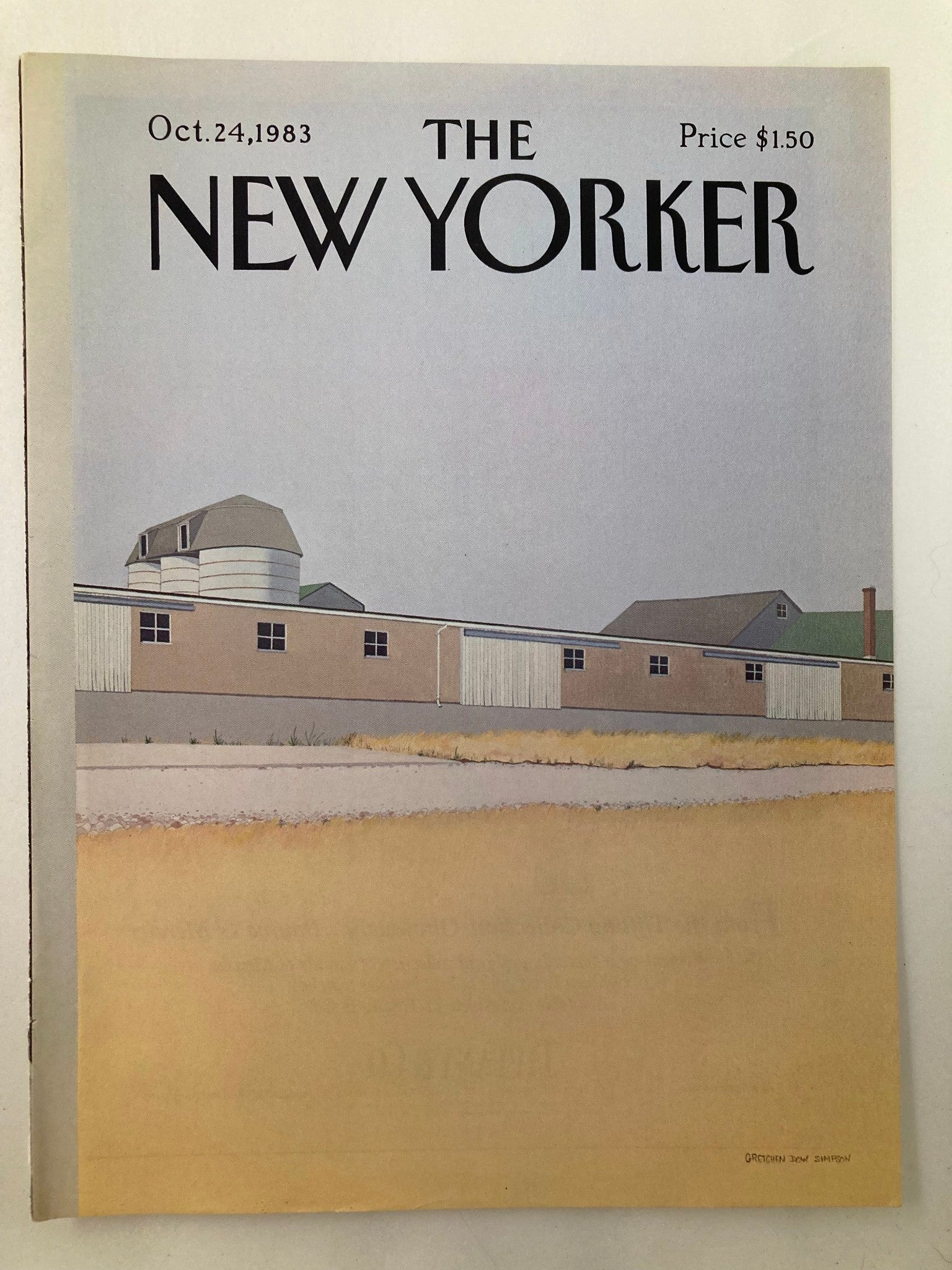 COVER ONLY The New Yorker October 24 1983 Factory by Gretchen Simpson No Label