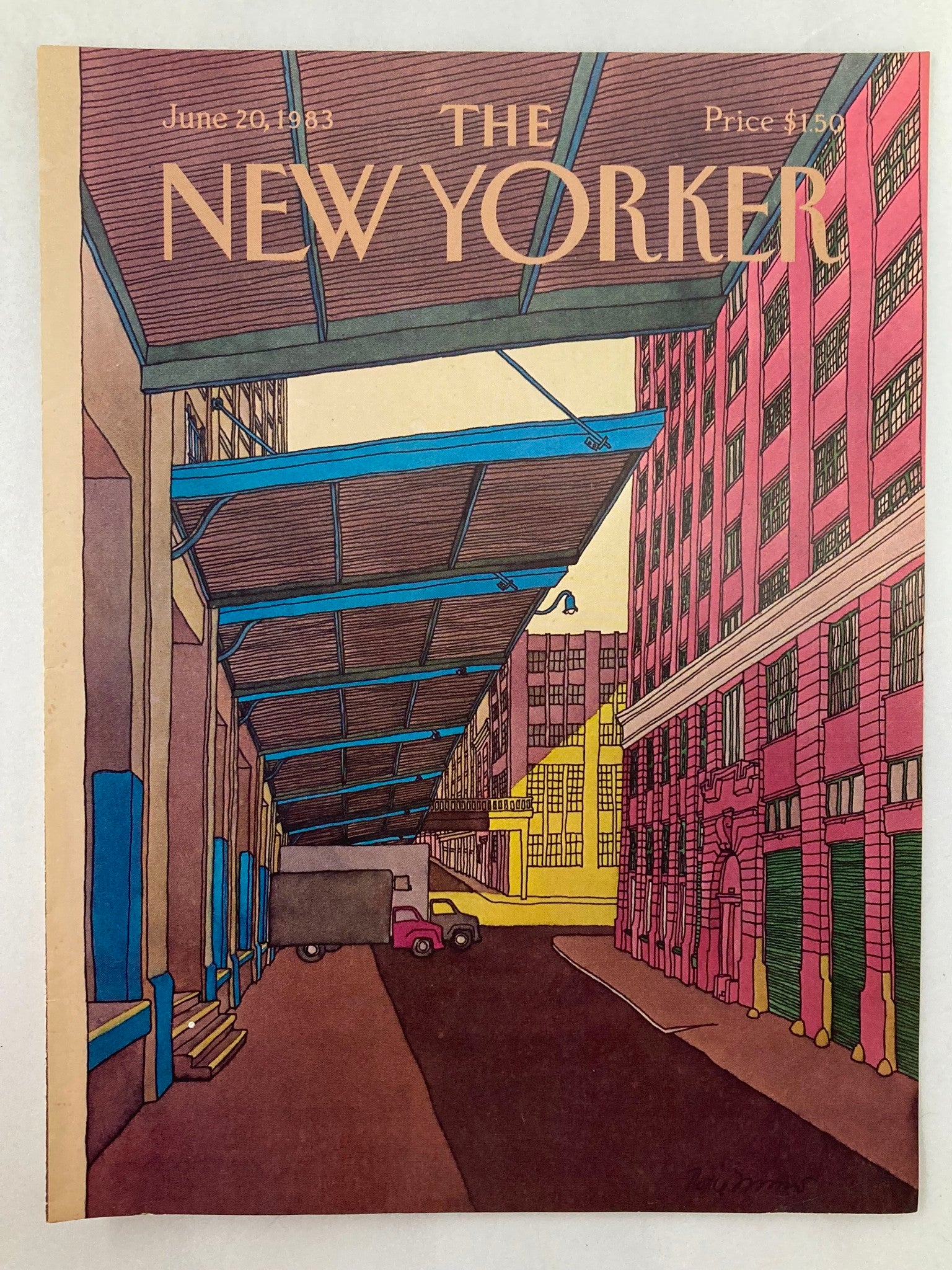 COVER ONLY The New Yorker June 20 1983 Unload by Roxie Munro No Label