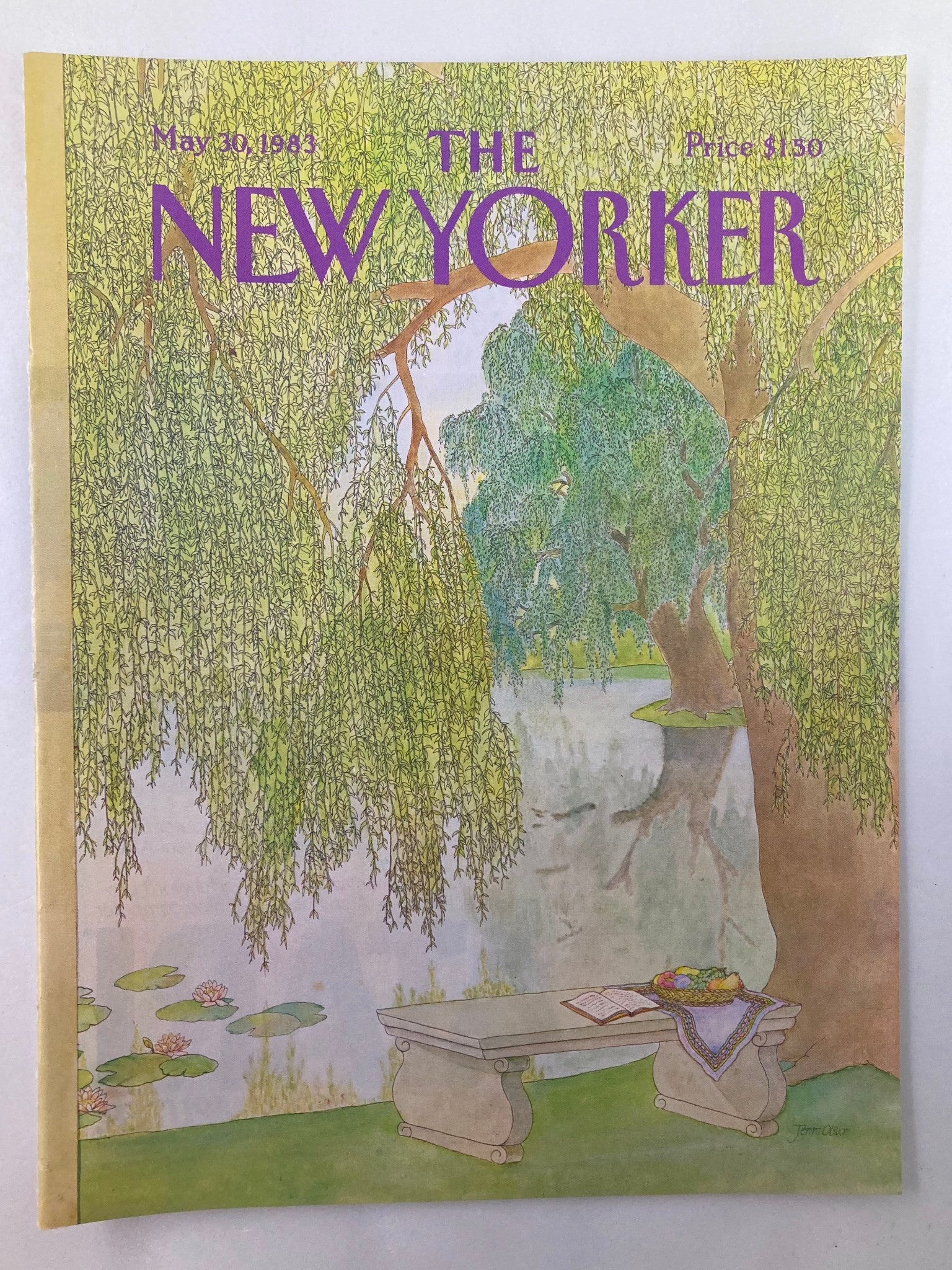 COVER ONLY The New Yorker May 30 1983 Lake Side by Jenni Oliver No Label