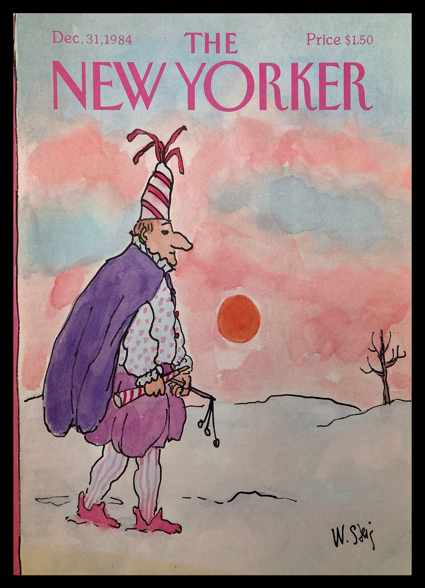 COVER ONLY The New Yorker December 31 1984 Sunset by William Steig No Label