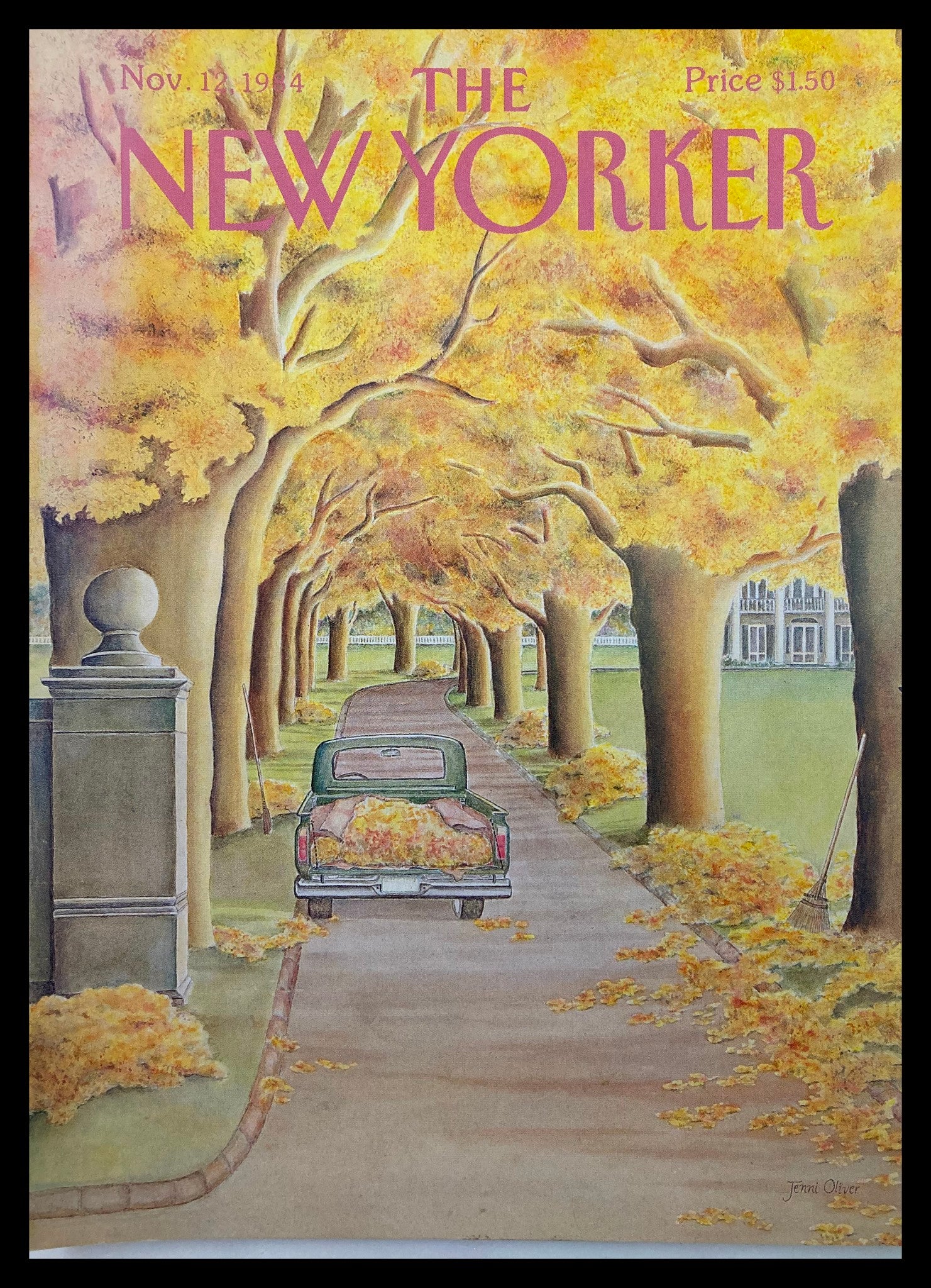 COVER ONLY The New Yorker November 12 1984 Autumn by Jenni Oliver No Label