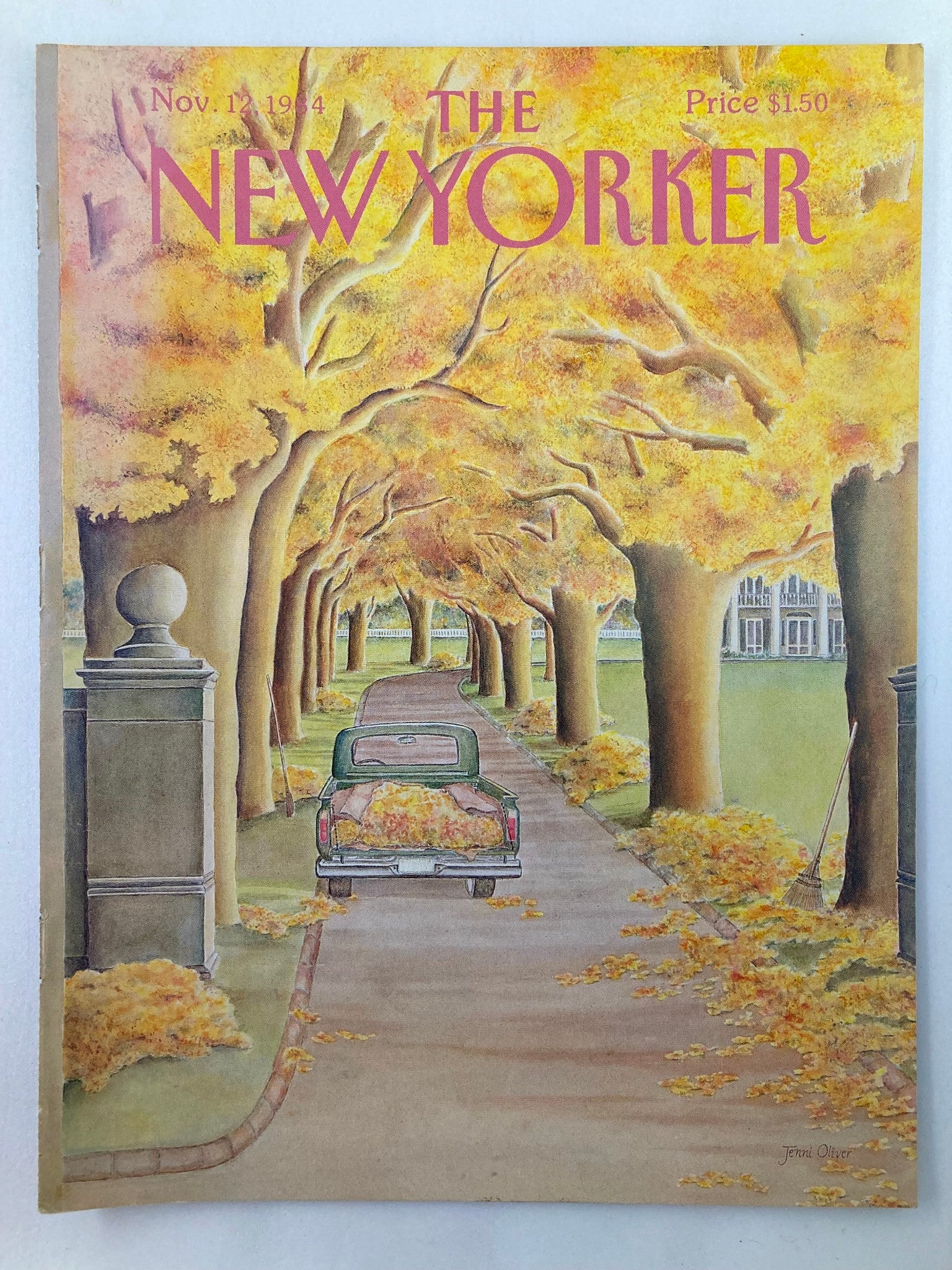 COVER ONLY The New Yorker November 12 1984 Autumn by Jenni Oliver No Label