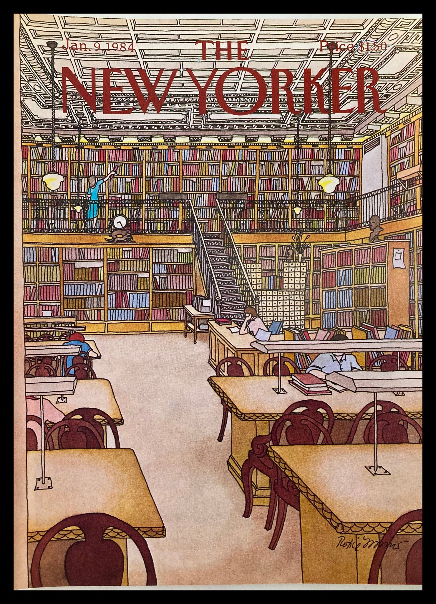 COVER ONLY The New Yorker January 9 1984 Silence by Roxie Munro No Label