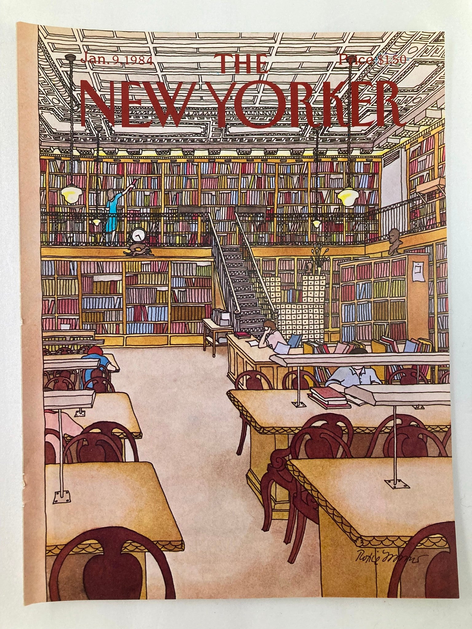 COVER ONLY The New Yorker January 9 1984 Silence by Roxie Munro No Label