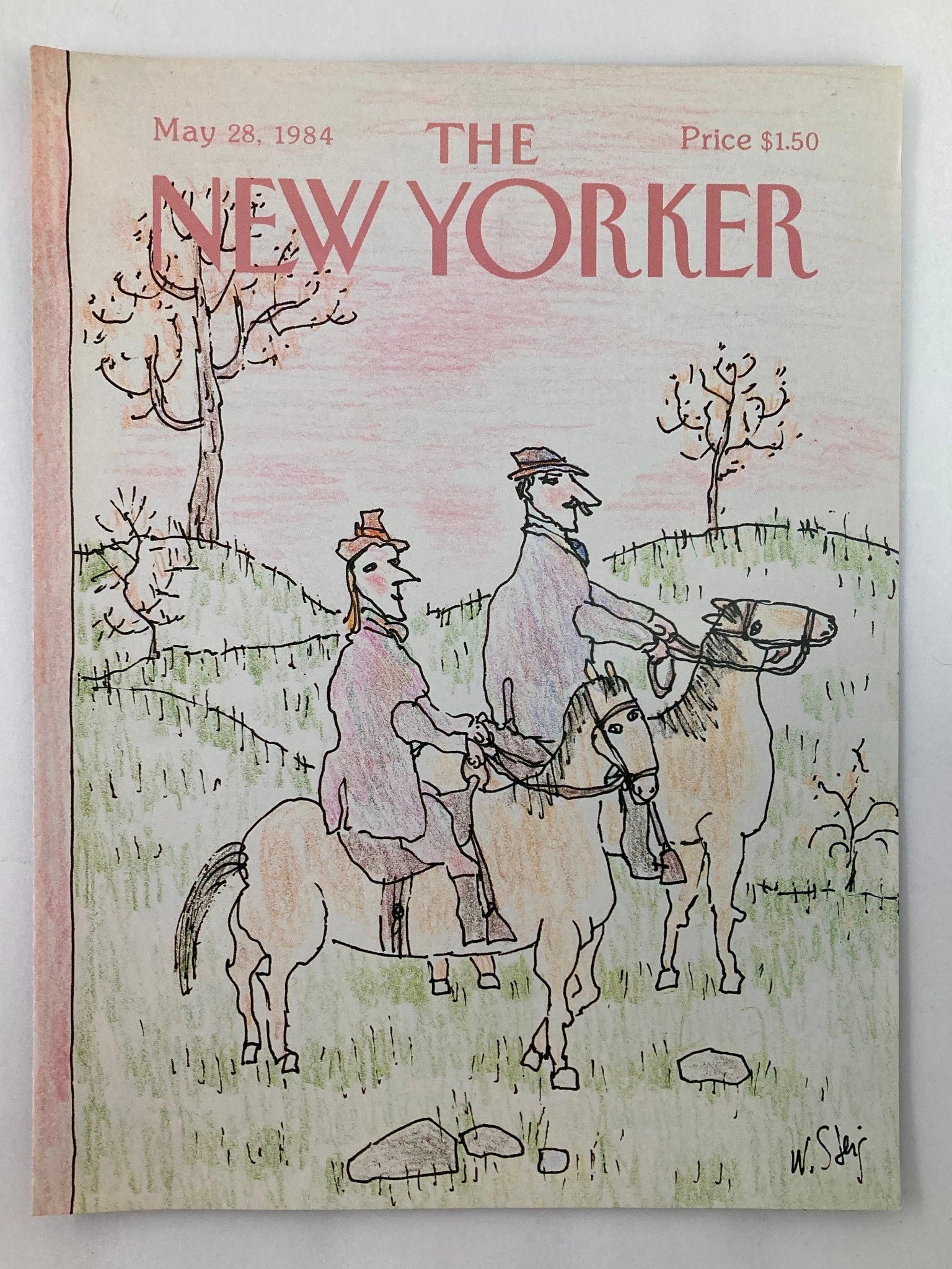 COVER ONLY The New Yorker May 28 1984 Cowboy by William Steig No Label