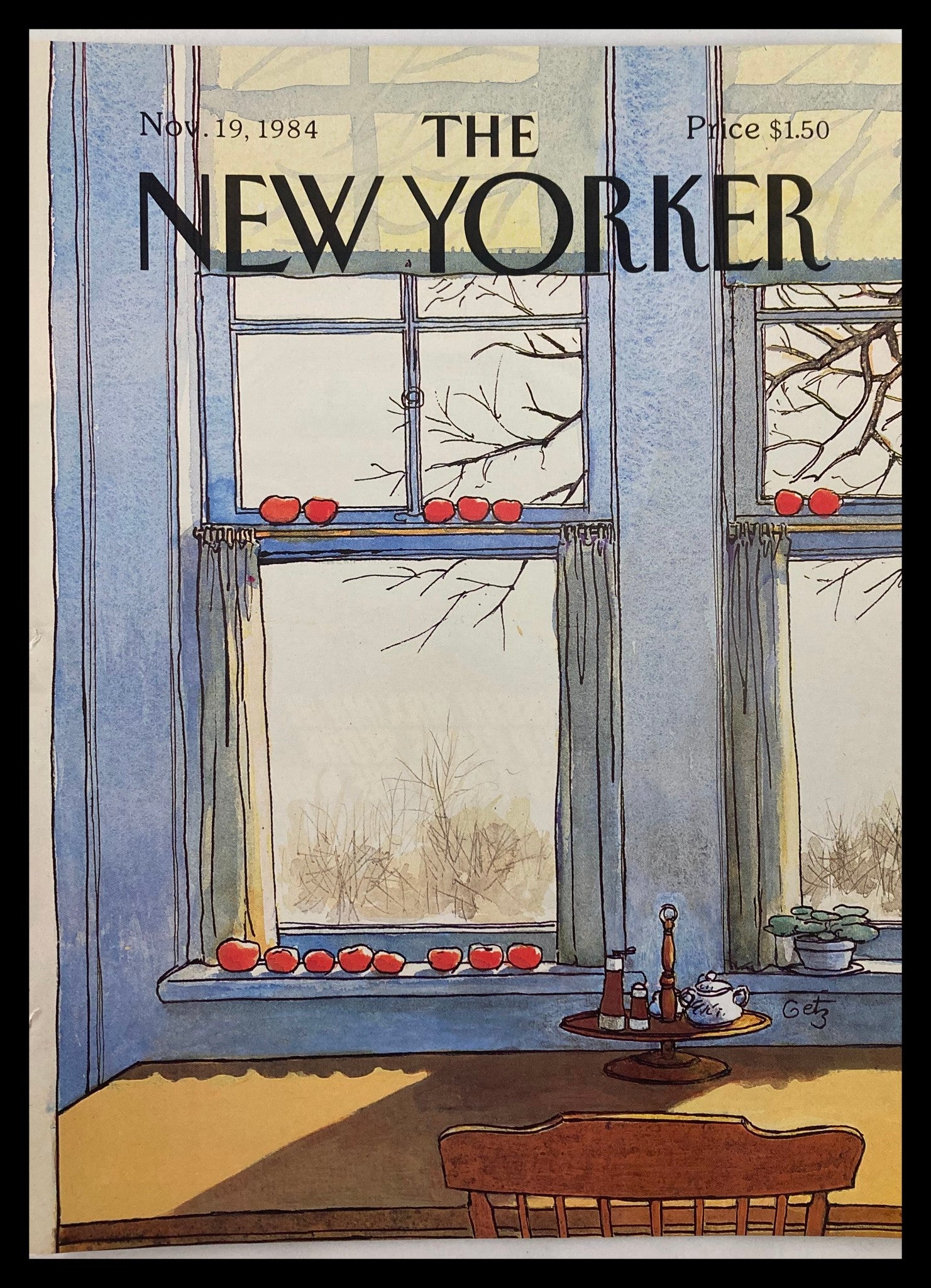 COVER ONLY The New Yorker November 19 1984 Tomato by Arthur Getz No Label