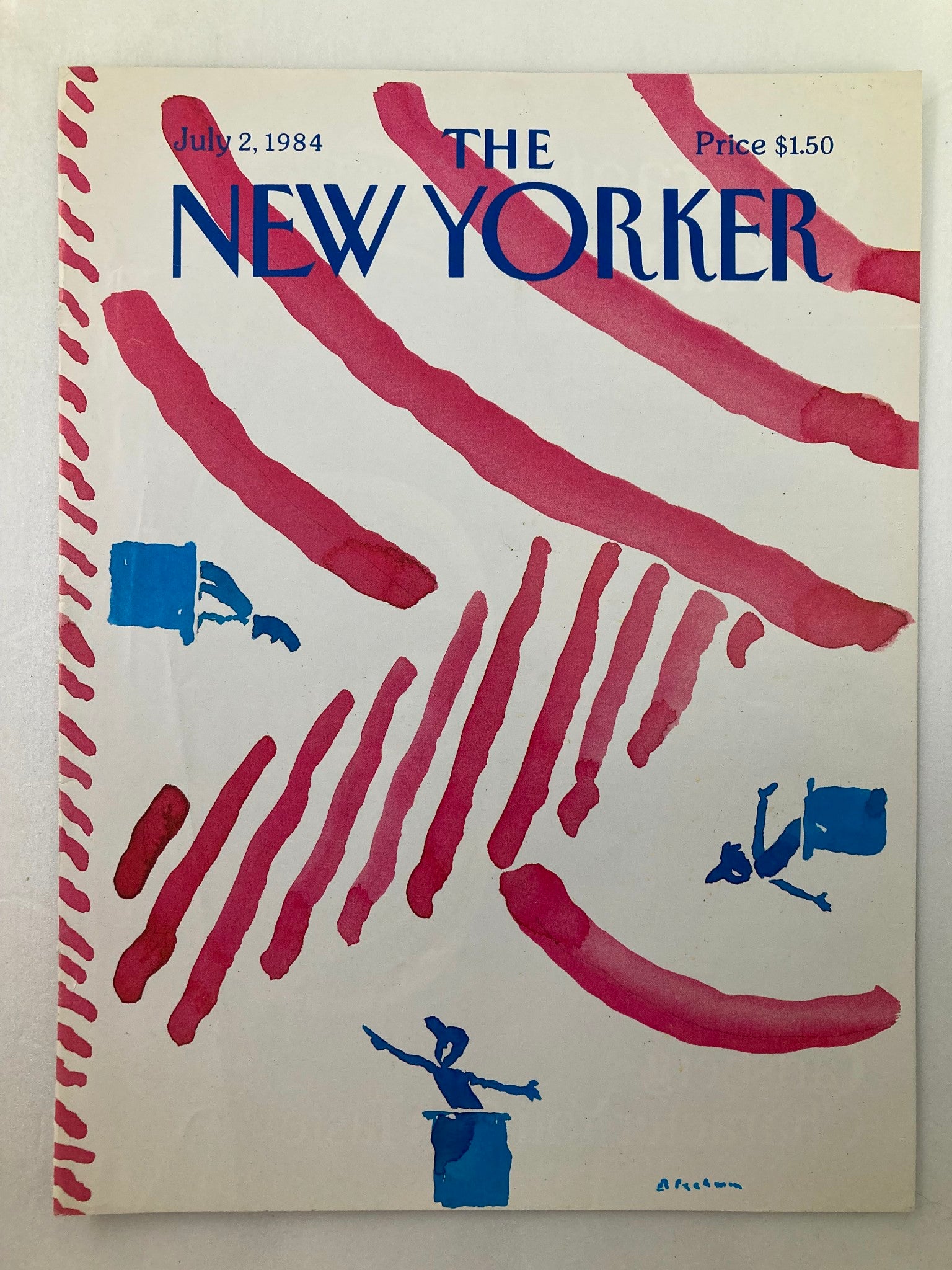 COVER ONLY The New Yorker July 2 1984 Insanity Defense by R.O. Blechman No Label