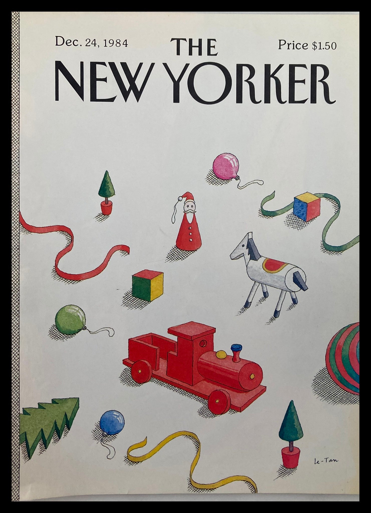 COVER ONLY The New Yorker December 24 1984 Toys by Pierre LeTan No Label