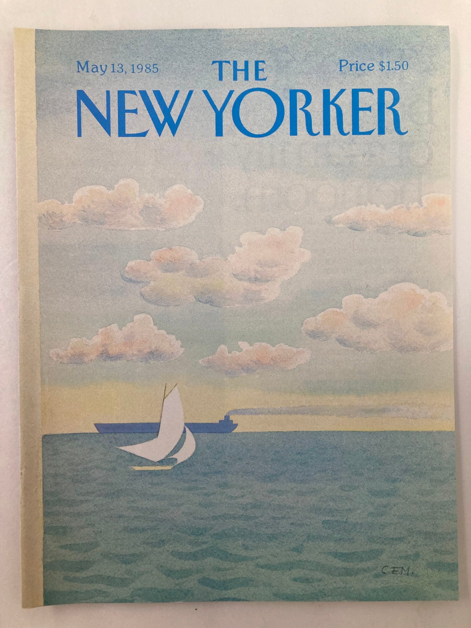 COVER ONLY The New Yorker May 13 1985 Sail Away by Charles E. Martin No Label