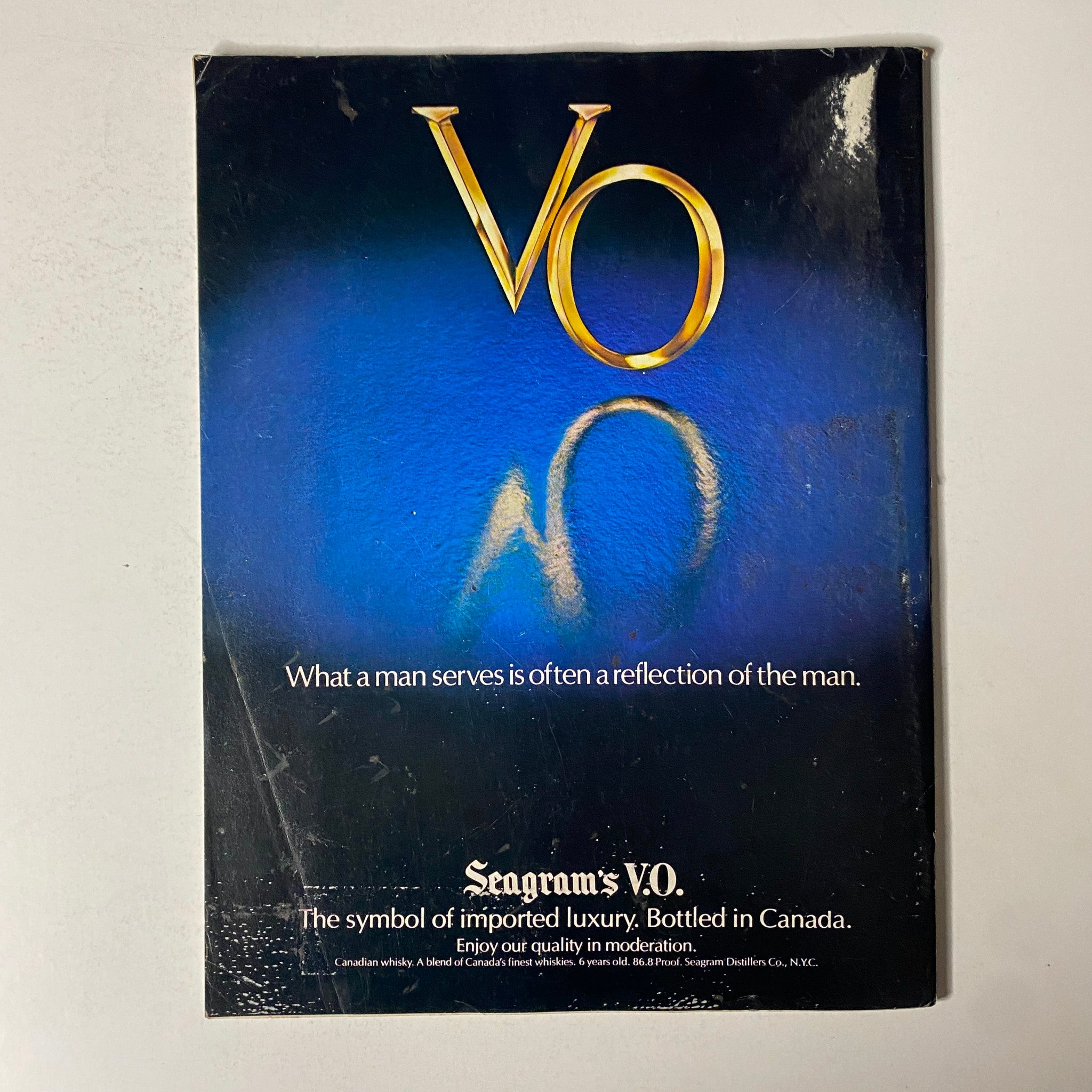 Esquire Magazine May 8, 1979 back cover showcasing Seagram's V.O. whiskey advertisement with the tagline highlighting luxury and quality.