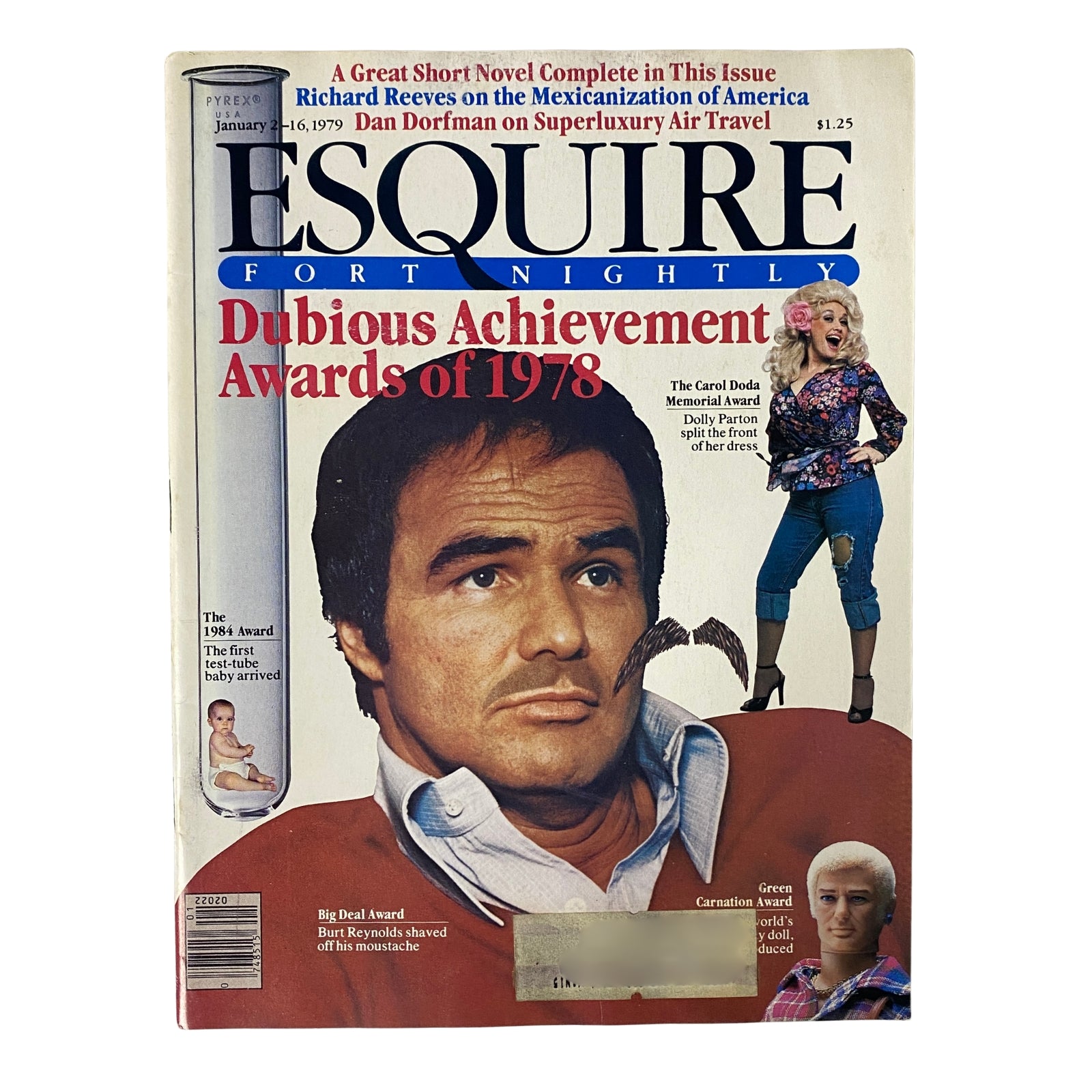 Esquire Magazine January 2-16, 1979 Burt Reynolds and Dolly Parton VG