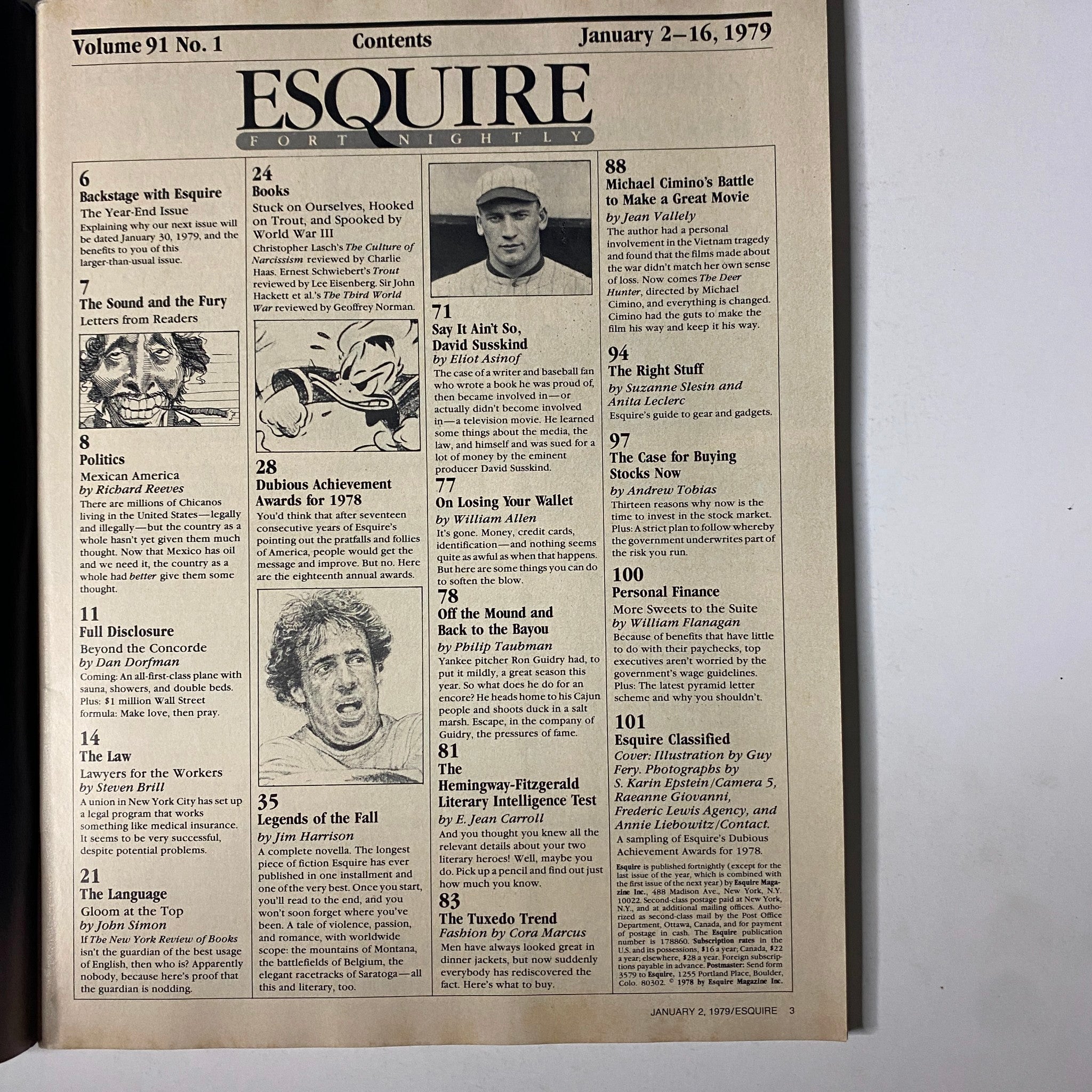 Esquire Magazine January 2-16, 1979 Burt Reynolds and Dolly Parton VG