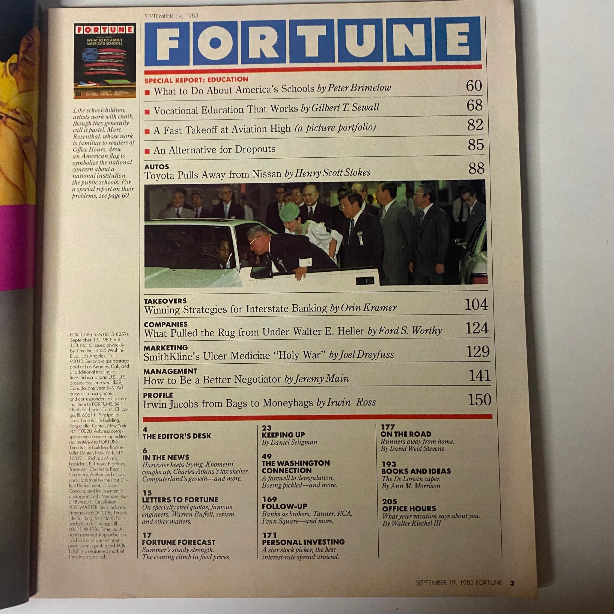 Fortune Magazine September 19, 1983 What To Do About America's Schools