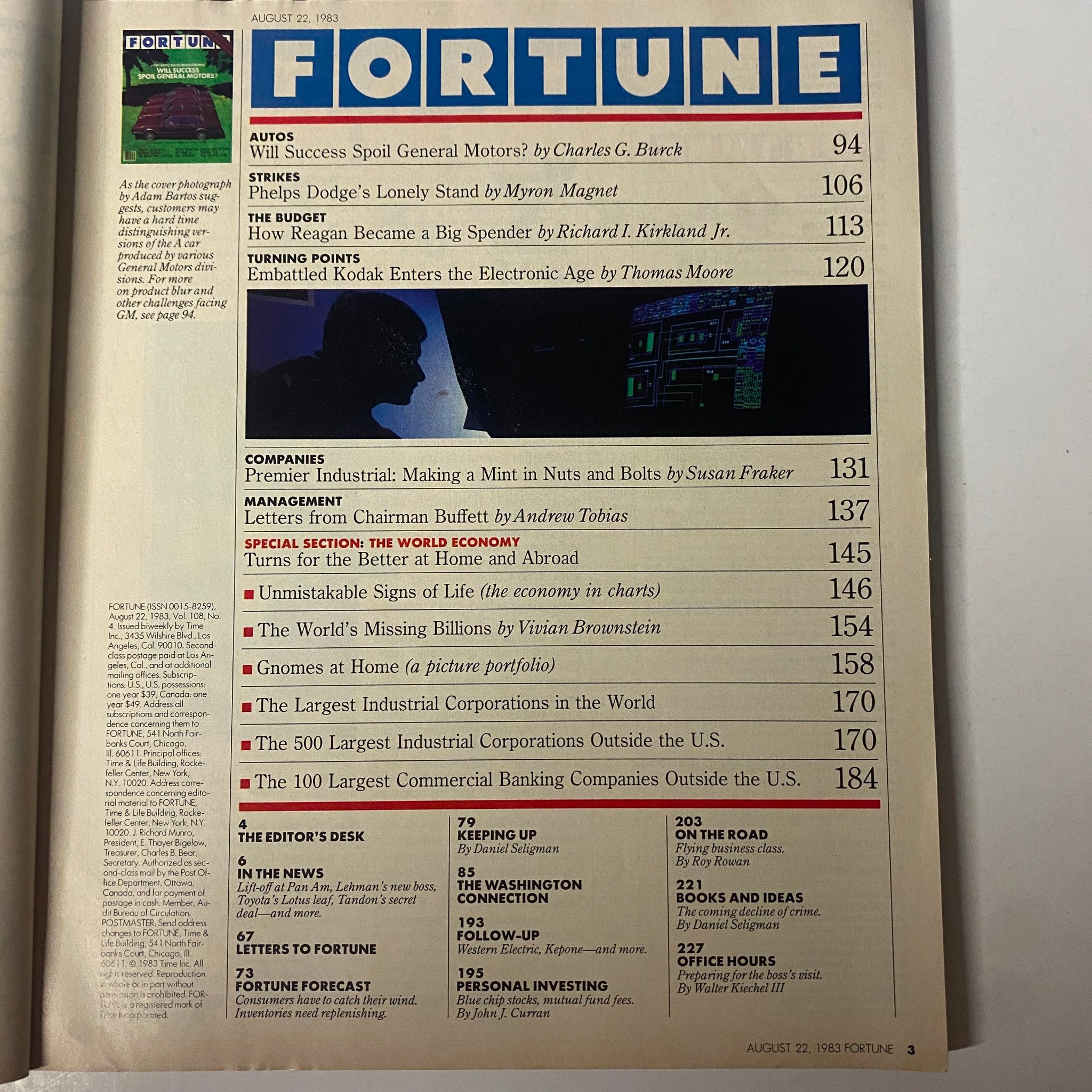 Fortune Magazine August 22, 1983 Will Success Spoil General Motors?