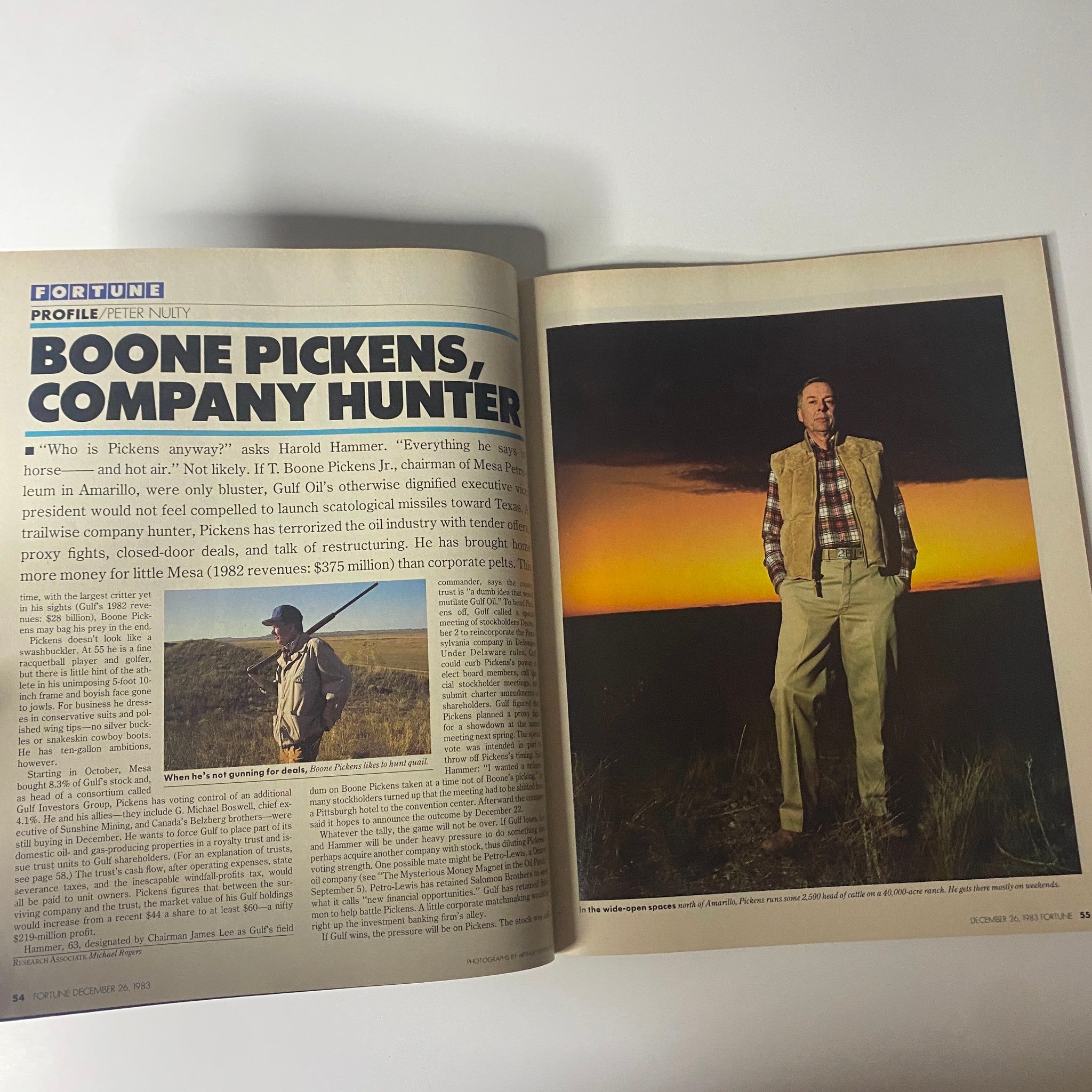 Fortune Magazine December 26, 1983 Boone Pickens, Company Hunter