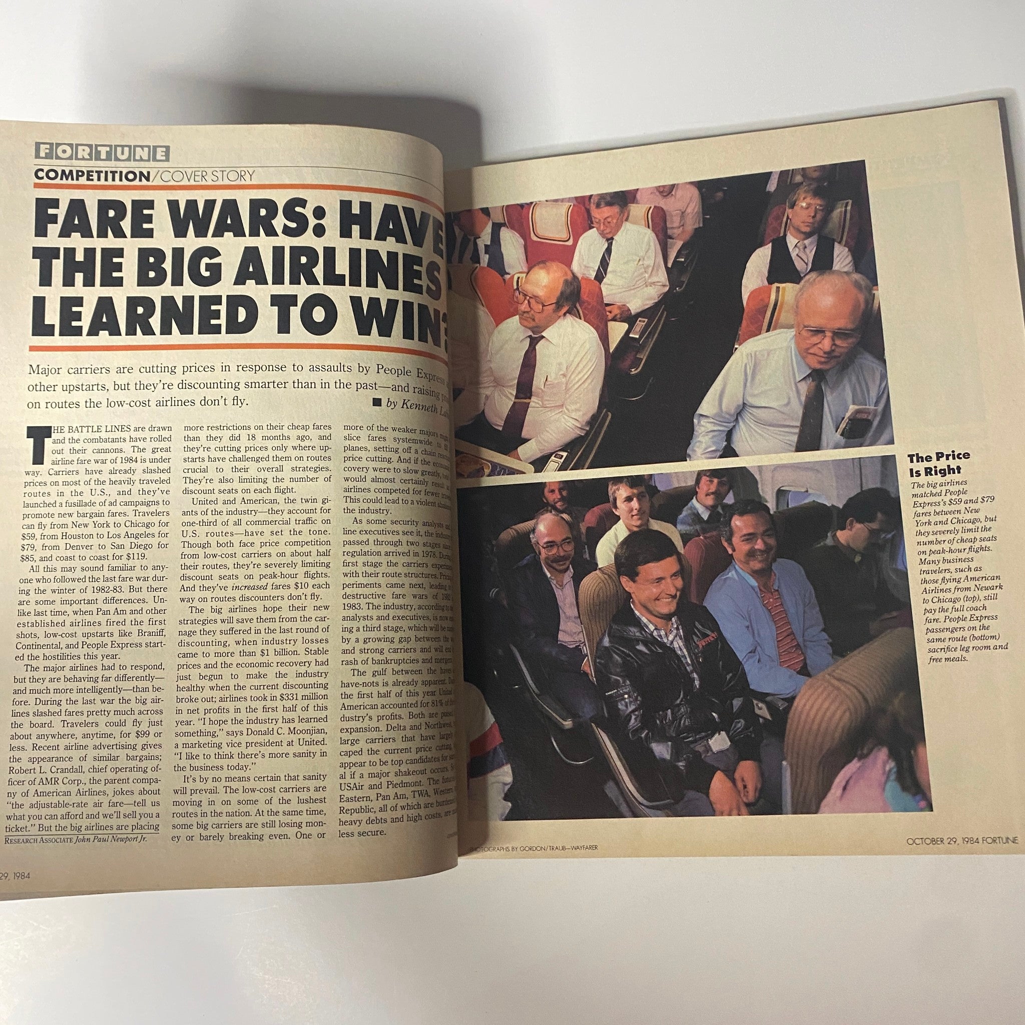 Fortune Magazine October 29, 1984 Have The Big Airlines Learned How To Win?