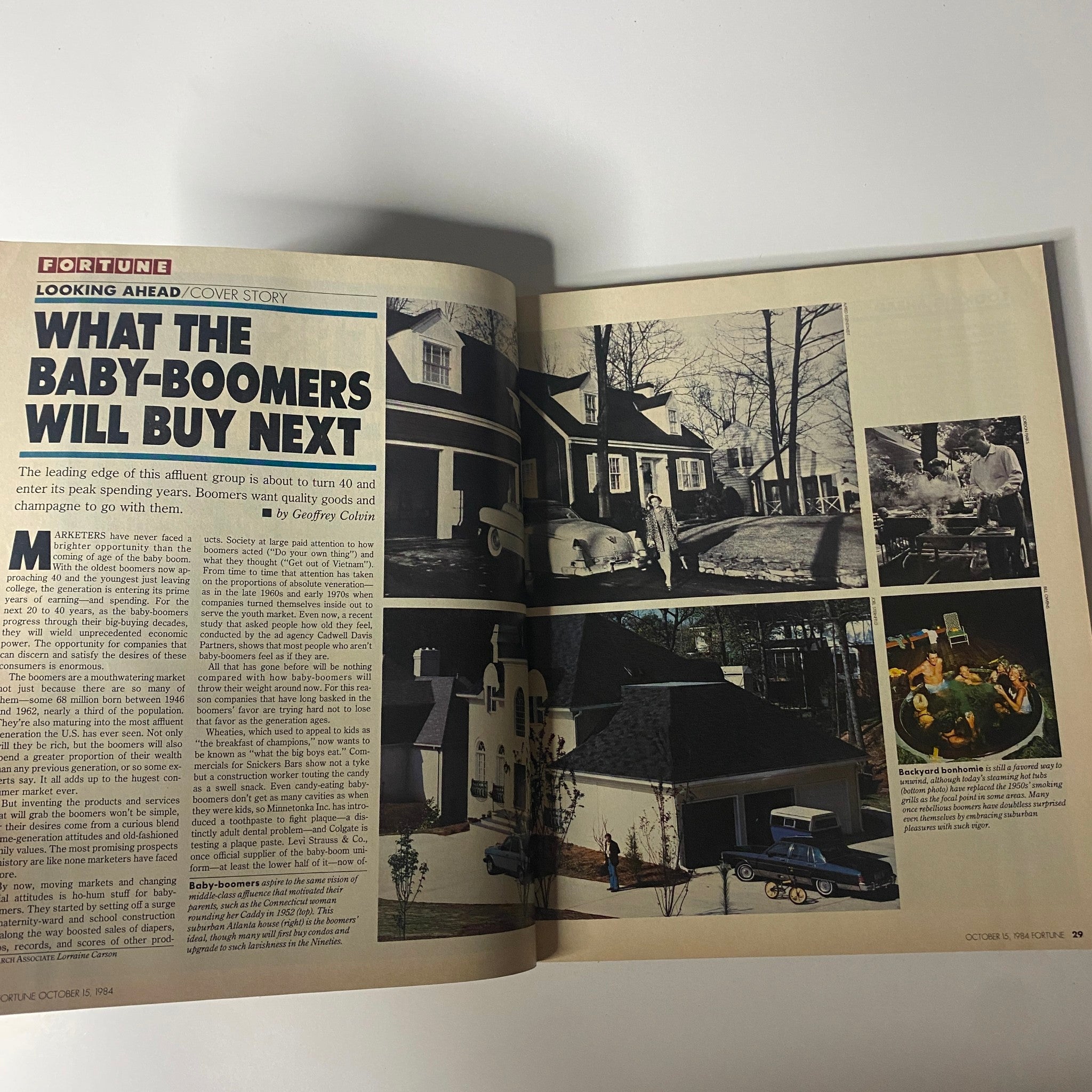 Fortune Magazine October 15, 1984 What The Baby-Boomers Will Buy Next