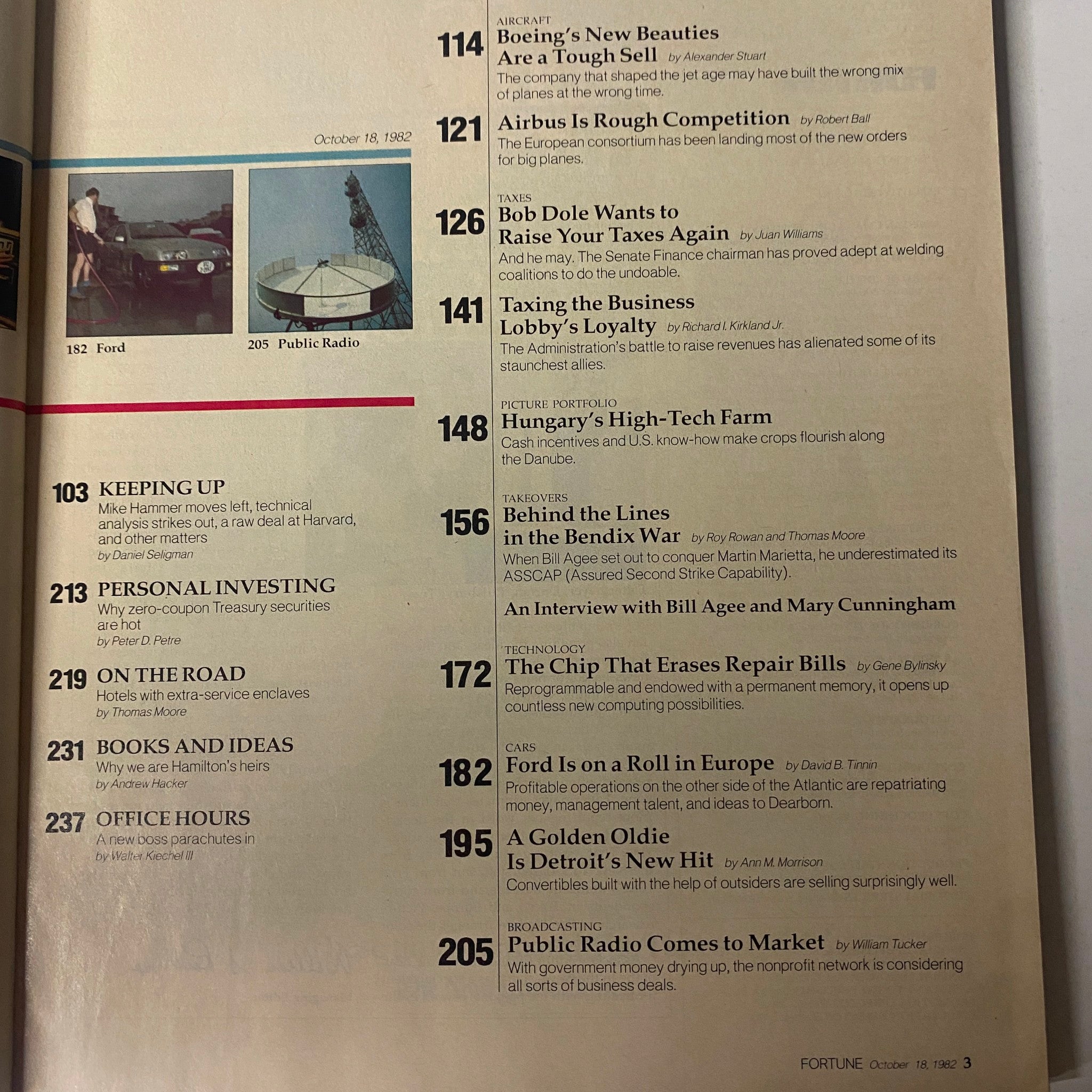 Fortune Magazine October 18, 1982 Boeing's 757 and 767 and Airbus A310
