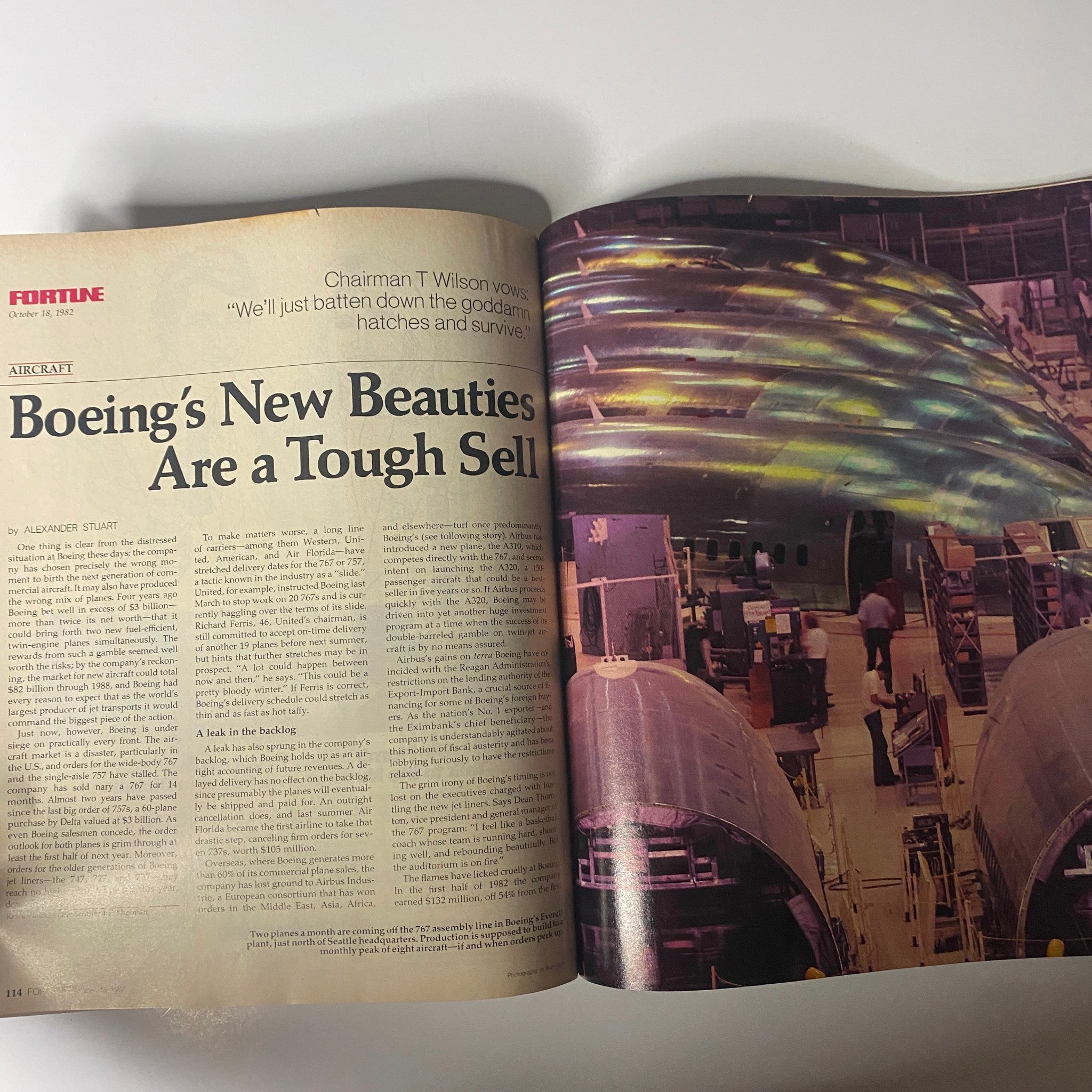 Fortune Magazine October 18, 1982 Boeing's 757 and 767 and Airbus A310