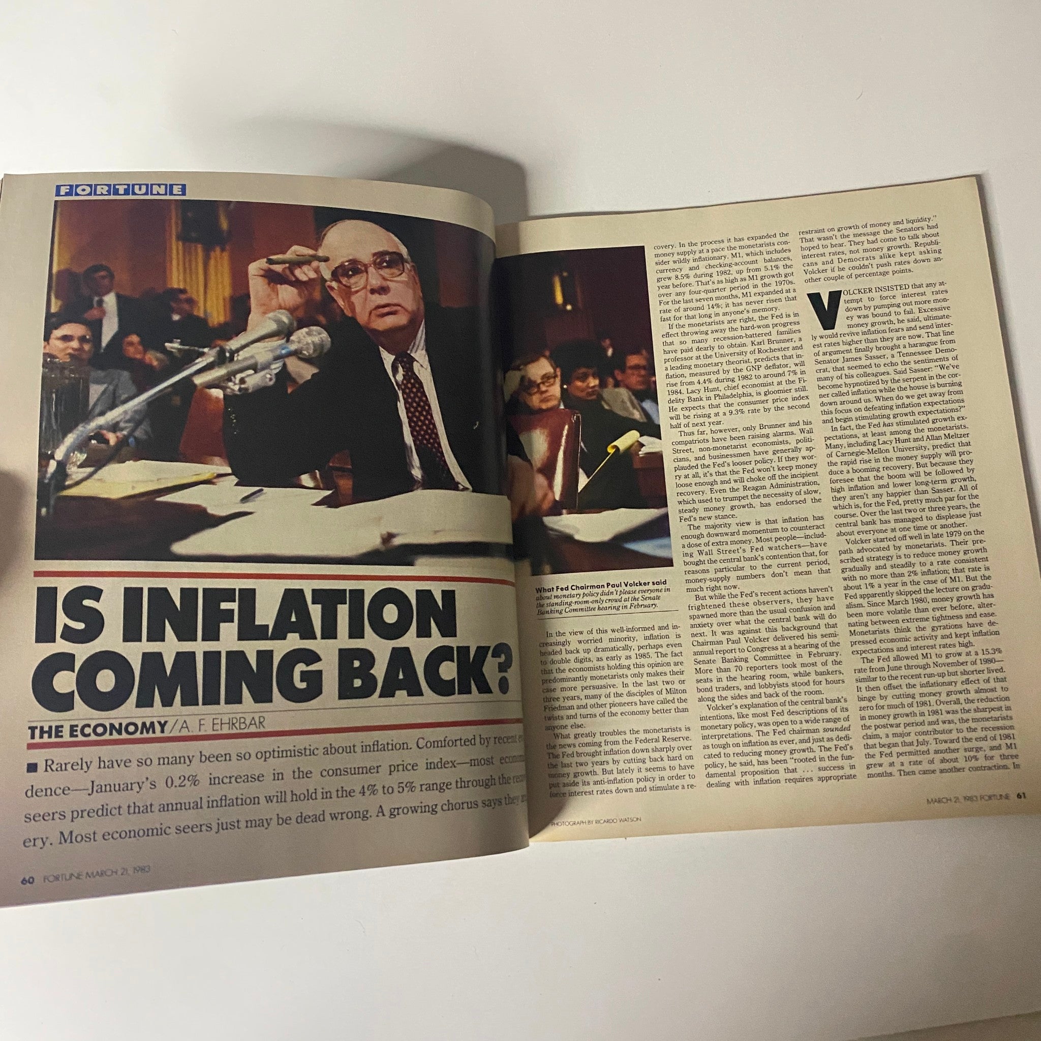 Fortune Magazine March 21, 1983 Is Inflation Coming Back?