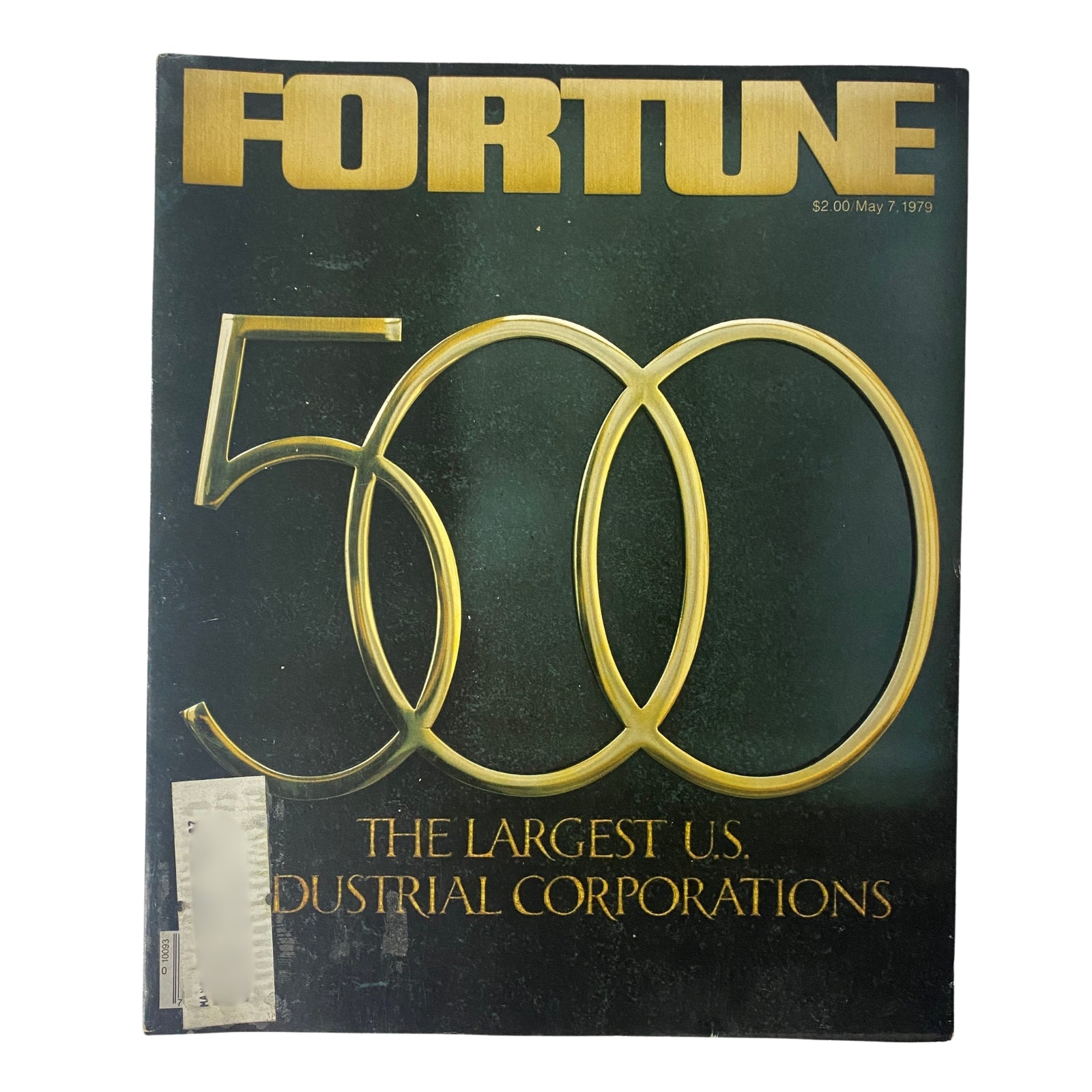 Cover of Fortune Magazine from May 7, 1979, featuring the title 'The Largest U.S. Industrial Corporations' with a prominent '500' logo, highlighting American industrial giants.