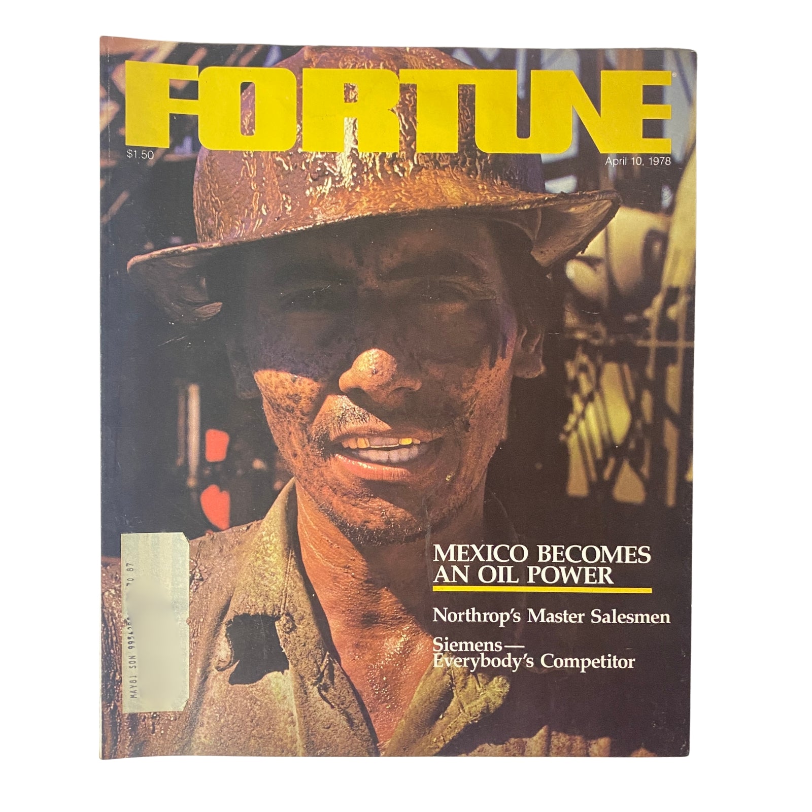 Cover of Fortune Magazine April 10, 1978 featuring a worker in an oil field with the headline 'Mexico Becomes An Oil Power'.