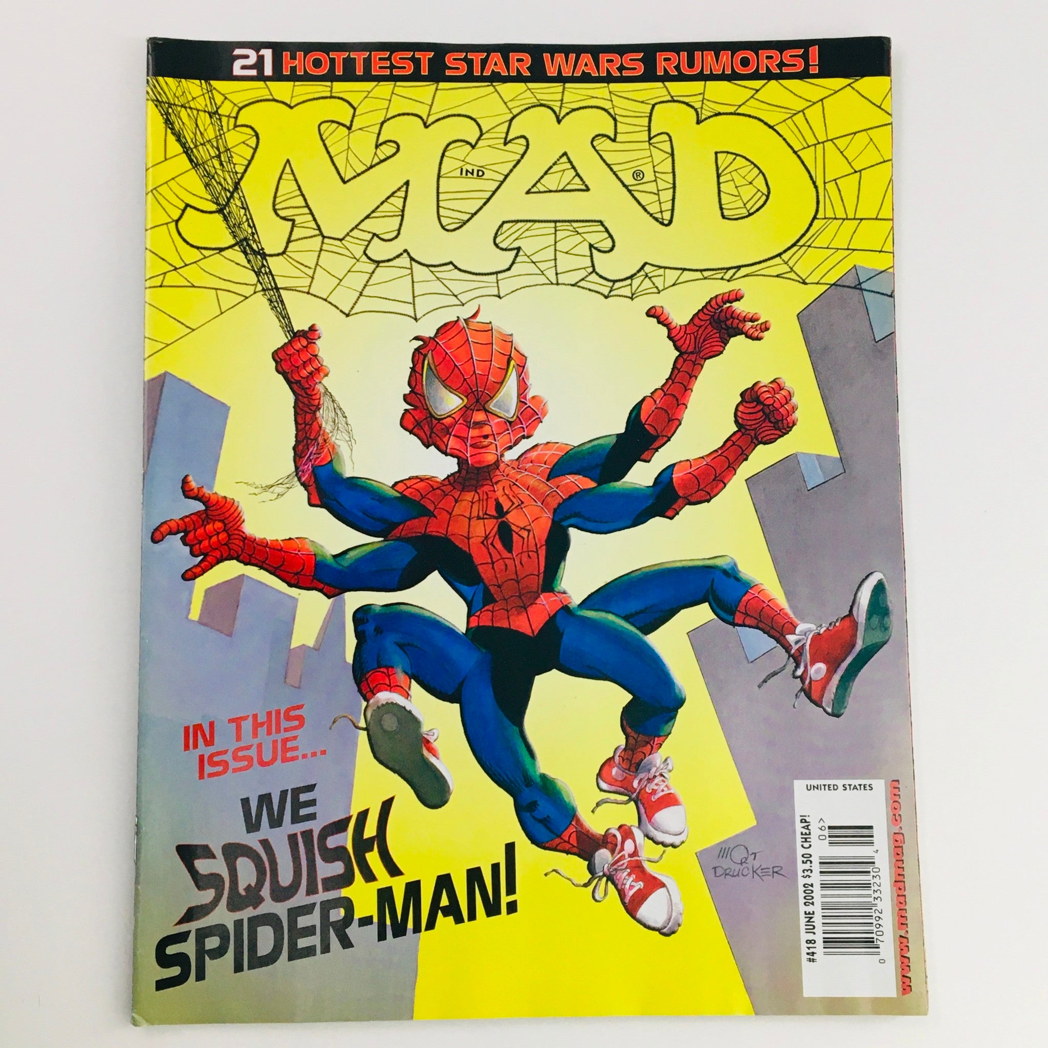 Mad Magazine June 2002 No. 418 We Squish Spider-Man! Very Fine VF 8.0