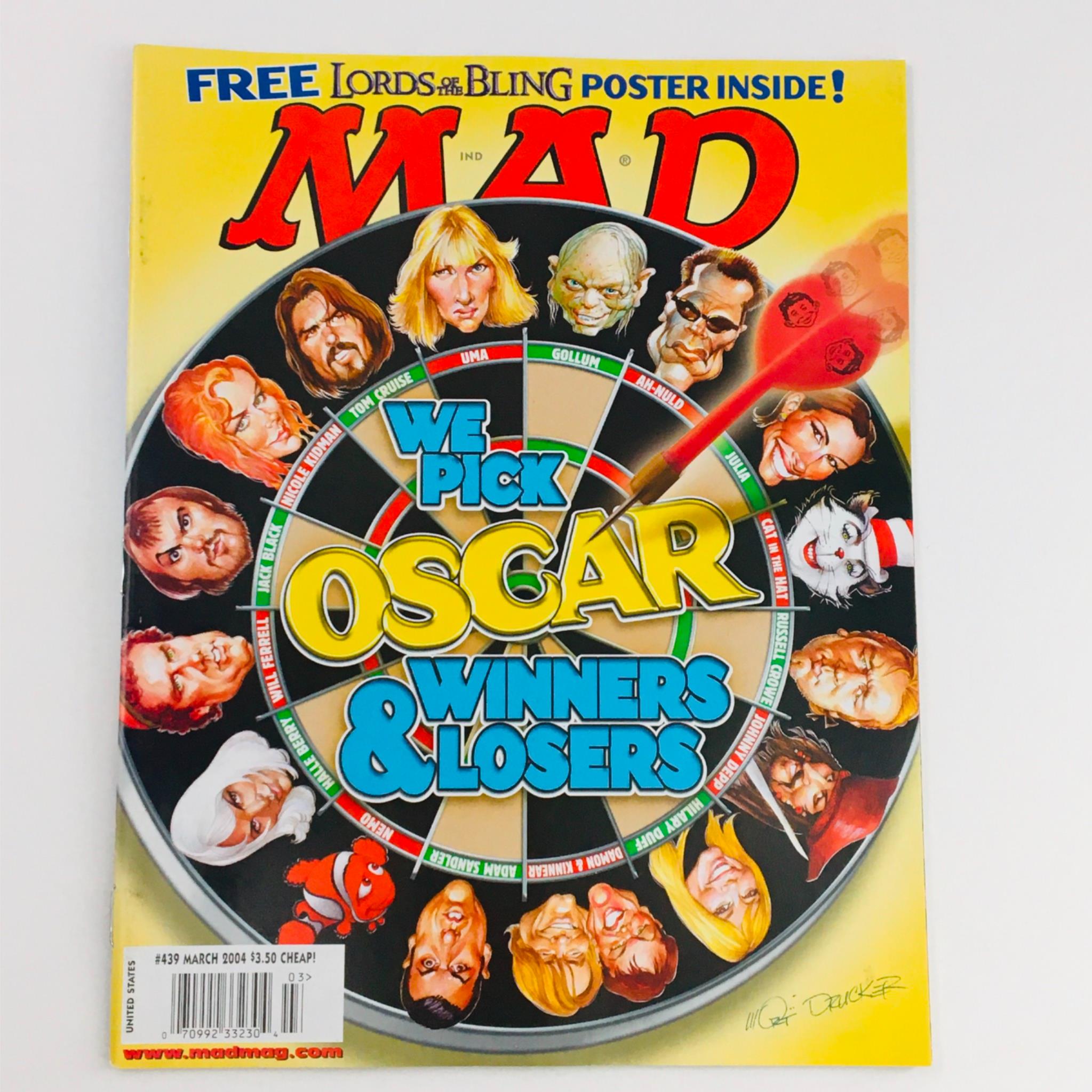 Mad Magazine March 2004 No. 439 We Pick Oscar Winners & Losers Very Fine VF 8.0