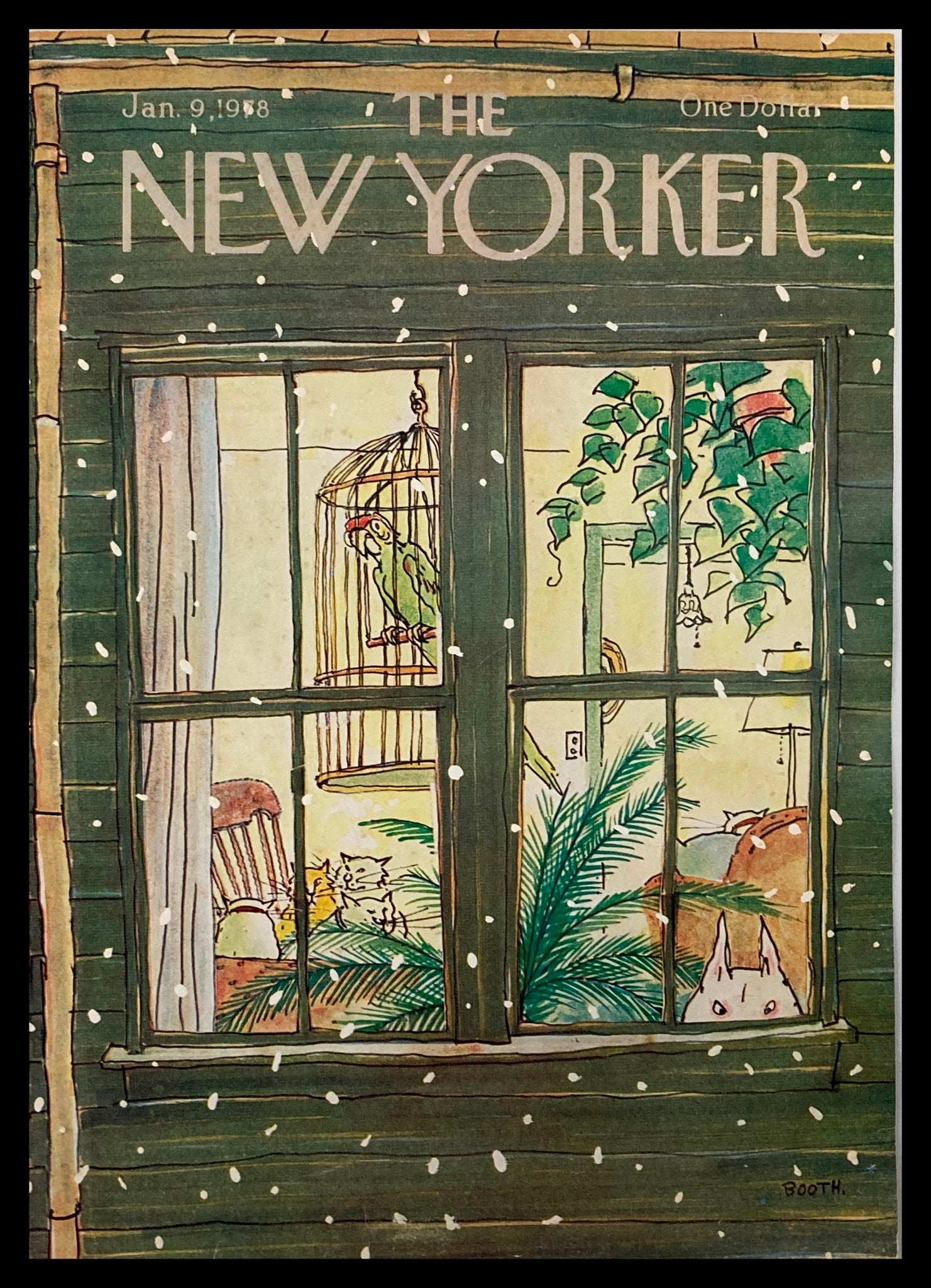 COVER ONLY The New Yorker January 9 1978 Pets Alone by Charles Booth No Label