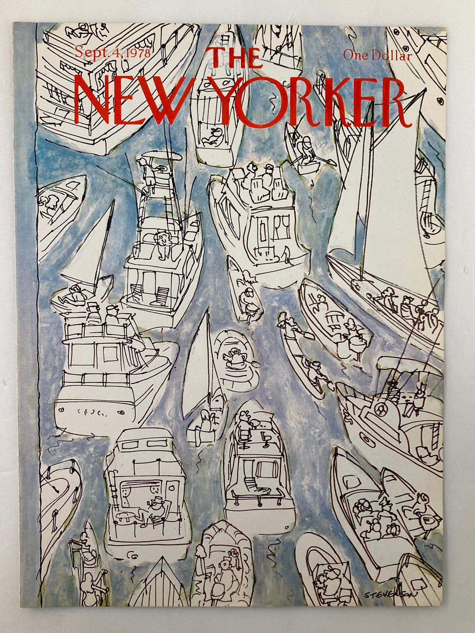 COVER ONLY The New Yorker September 4 1978 Boat Race by J. Stevenson No Label