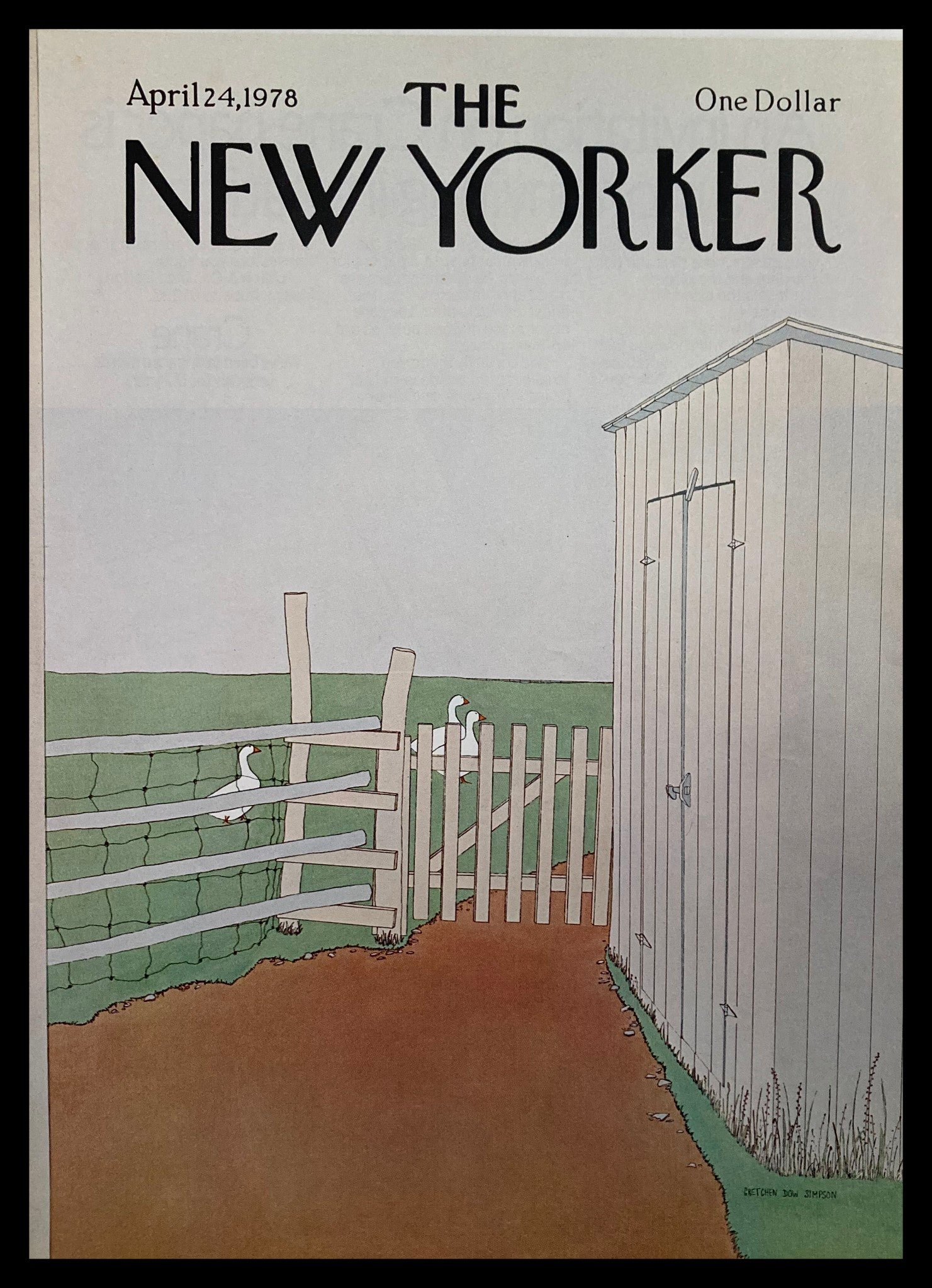 COVER ONLY The New Yorker April 24 1978 Goose Farm by Gretchen Simpson No Label