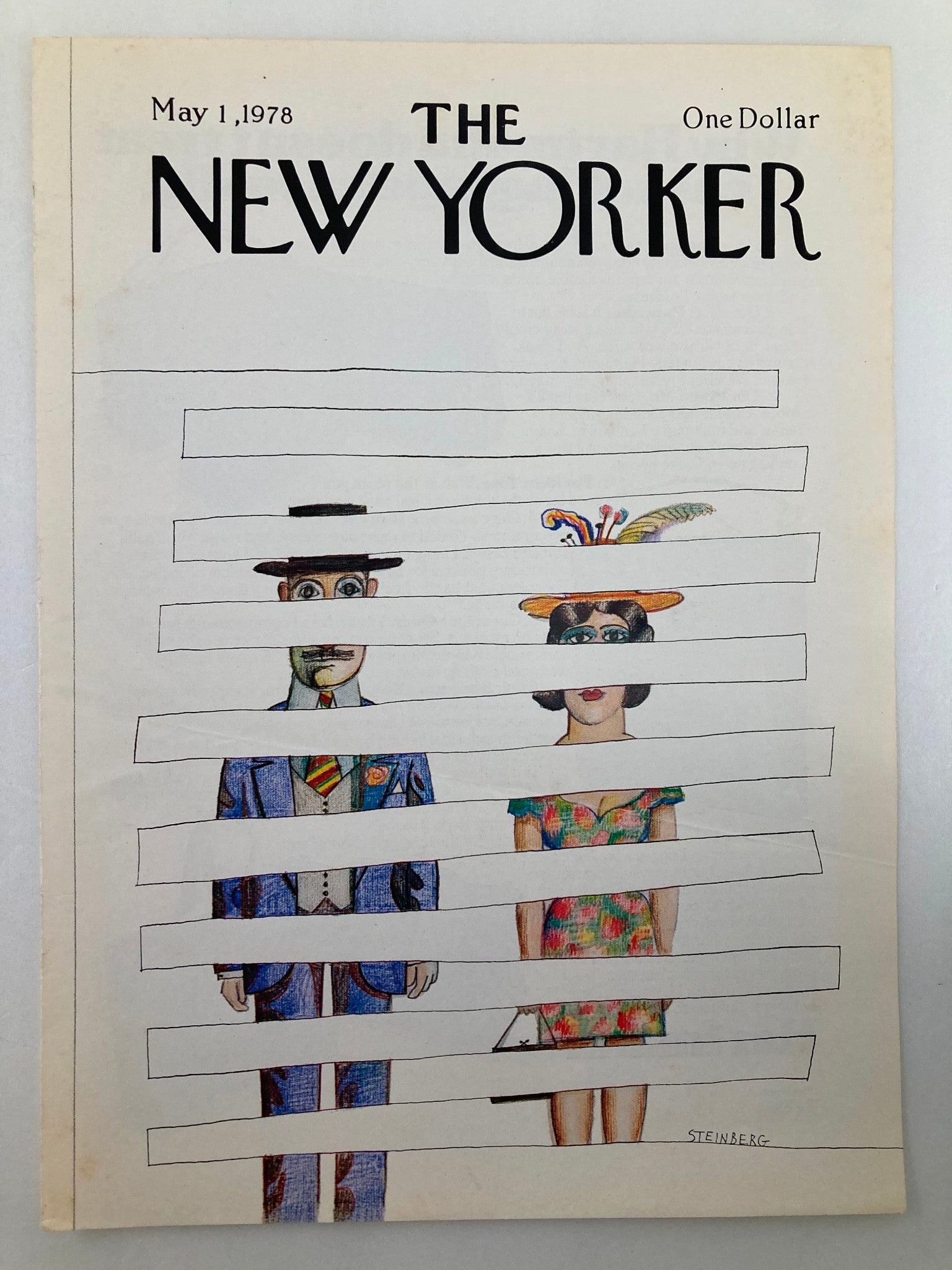 COVER ONLY The New Yorker May 1 1978 Spaces by Saul Steinberg No Label