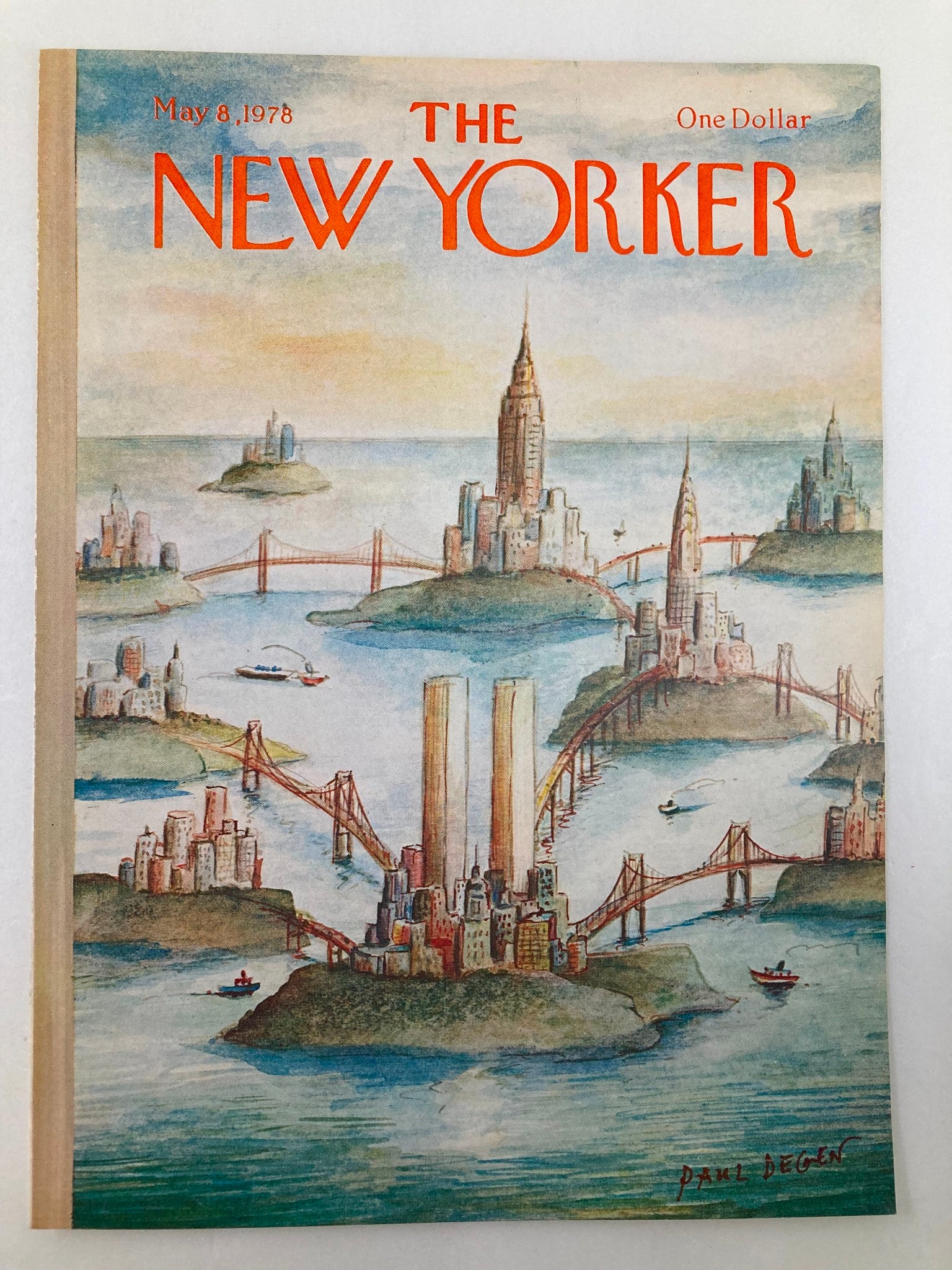 COVER ONLY The New Yorker May 8 1978 Bridges by Paul Degen No Label