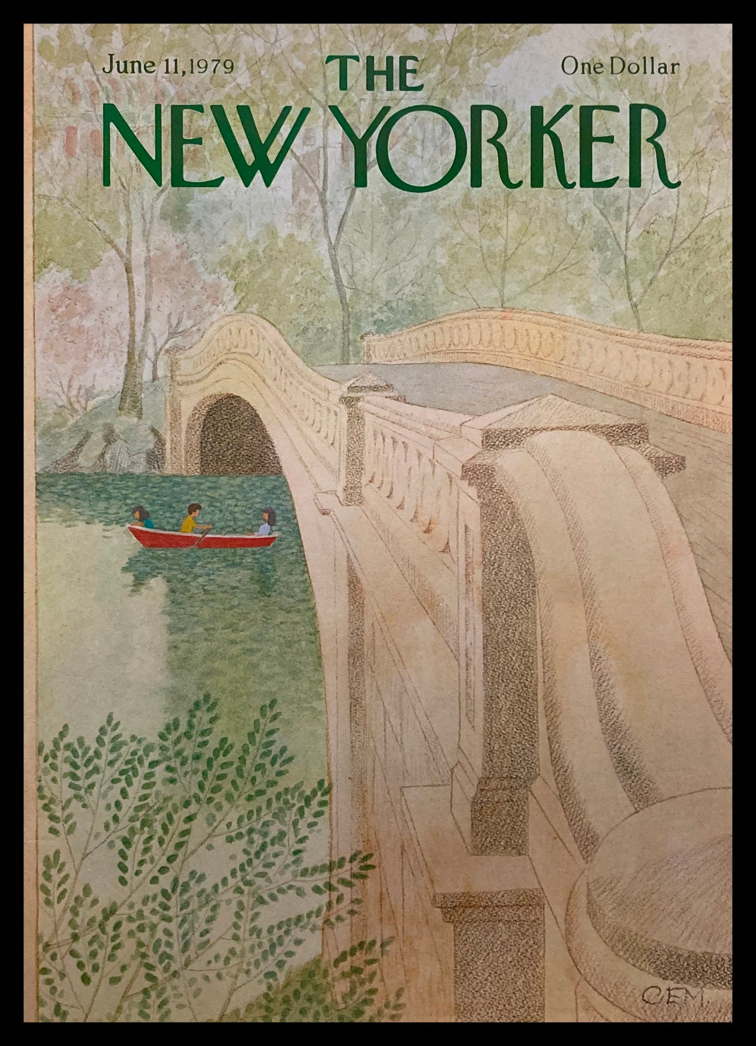 COVER ONLY The New Yorker June 11 1979 Under The Bridge by C. E. Martin No Label