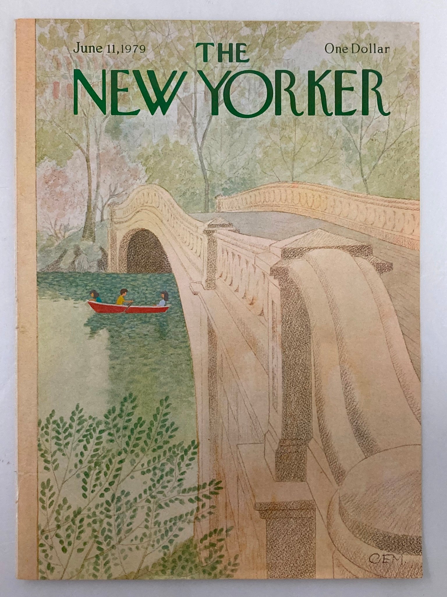 COVER ONLY The New Yorker June 11 1979 Under The Bridge by C. E. Martin No Label