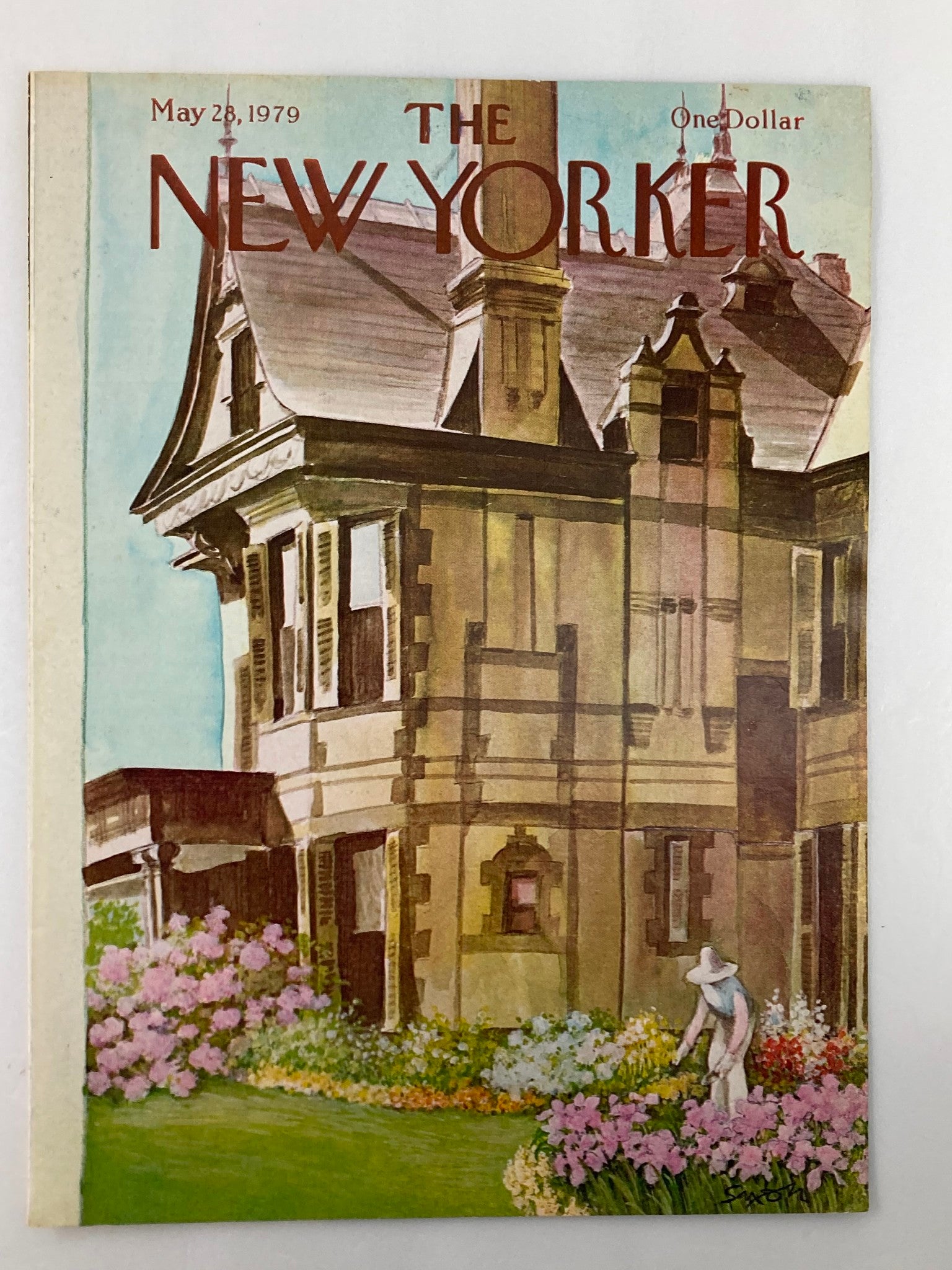 COVER ONLY The New Yorker May 28 1979 Big House by Charles Saxon No Label