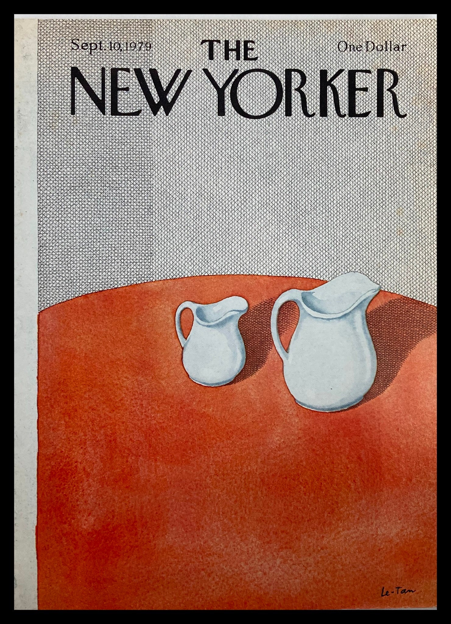 COVER ONLY The New Yorker September 10 1979 Red Table by Pierre Le-Tan No Label