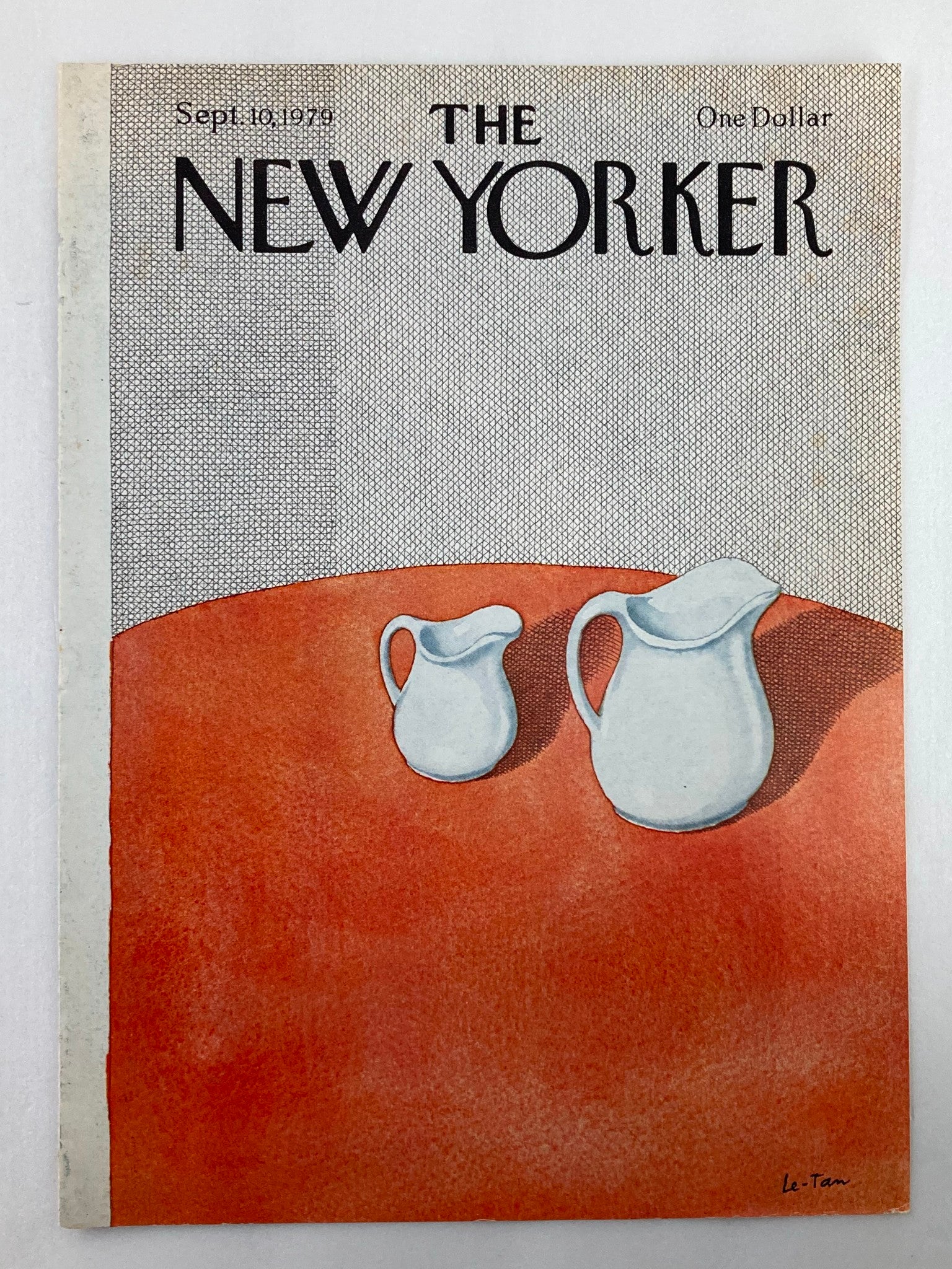 COVER ONLY The New Yorker September 10 1979 Red Table by Pierre Le-Tan No Label