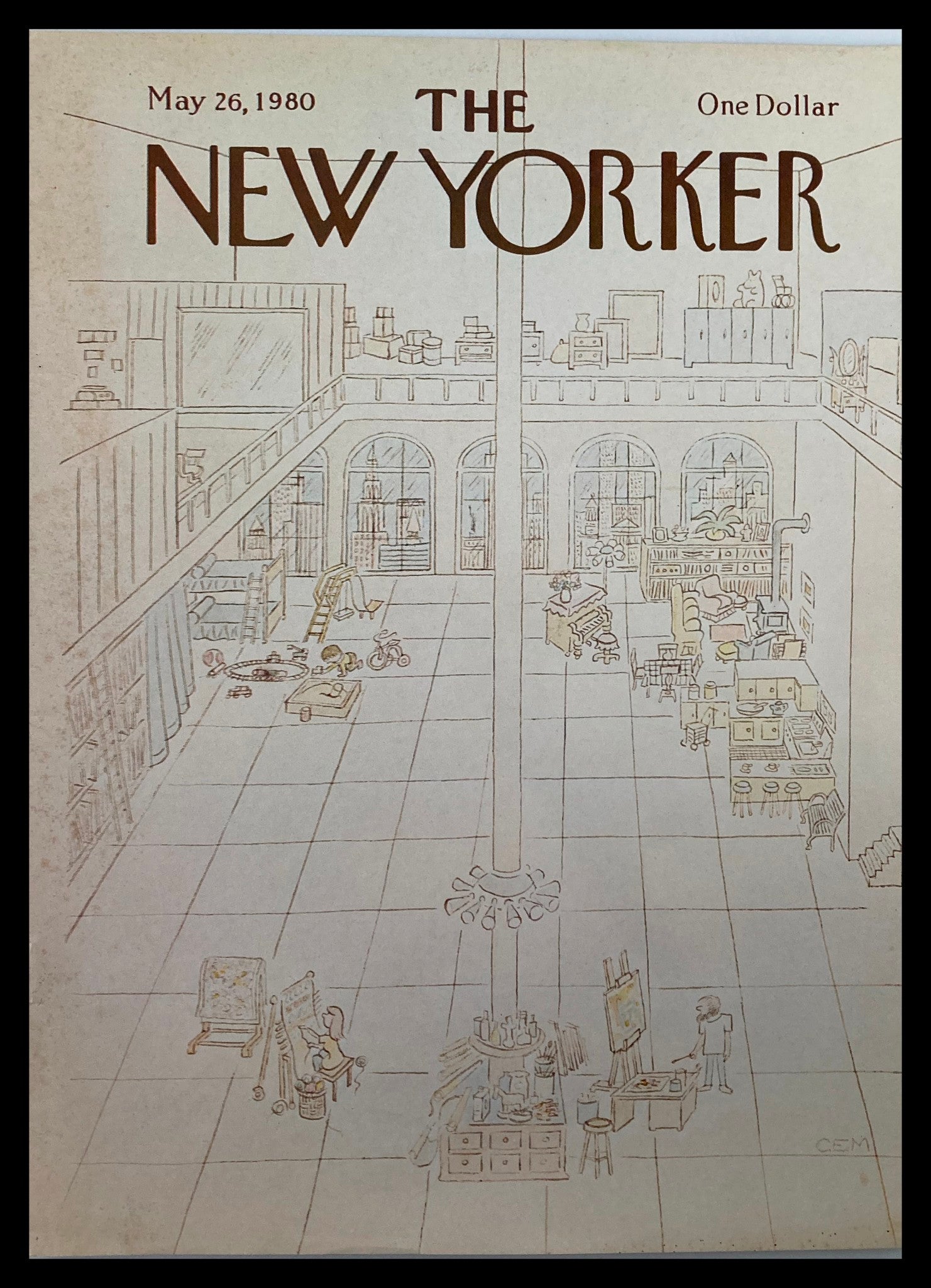 COVER ONLY The New Yorker May 26 1980 Big Home by Charles E. Martin No Label