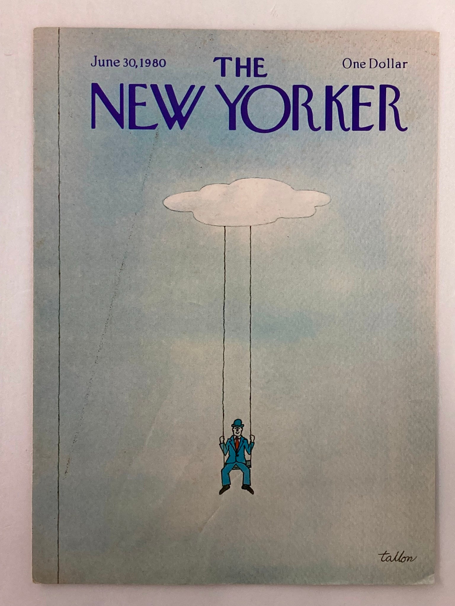 COVER ONLY The New Yorker June 30 1980 Cloud Swing by Robert Tallon No Label