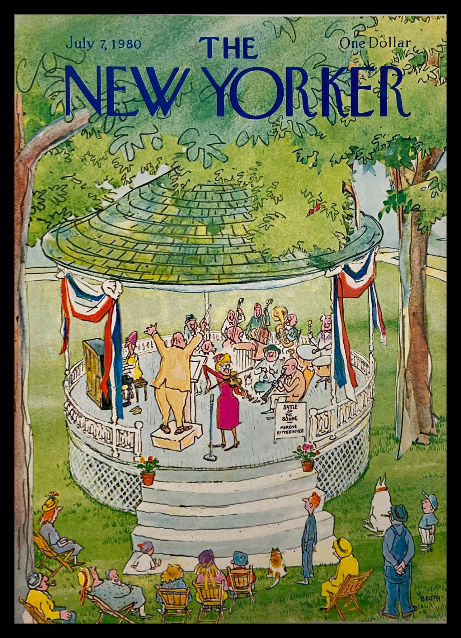 COVER ONLY The New Yorker July 7 1980 Battle of the Somme by C. Booth No Label