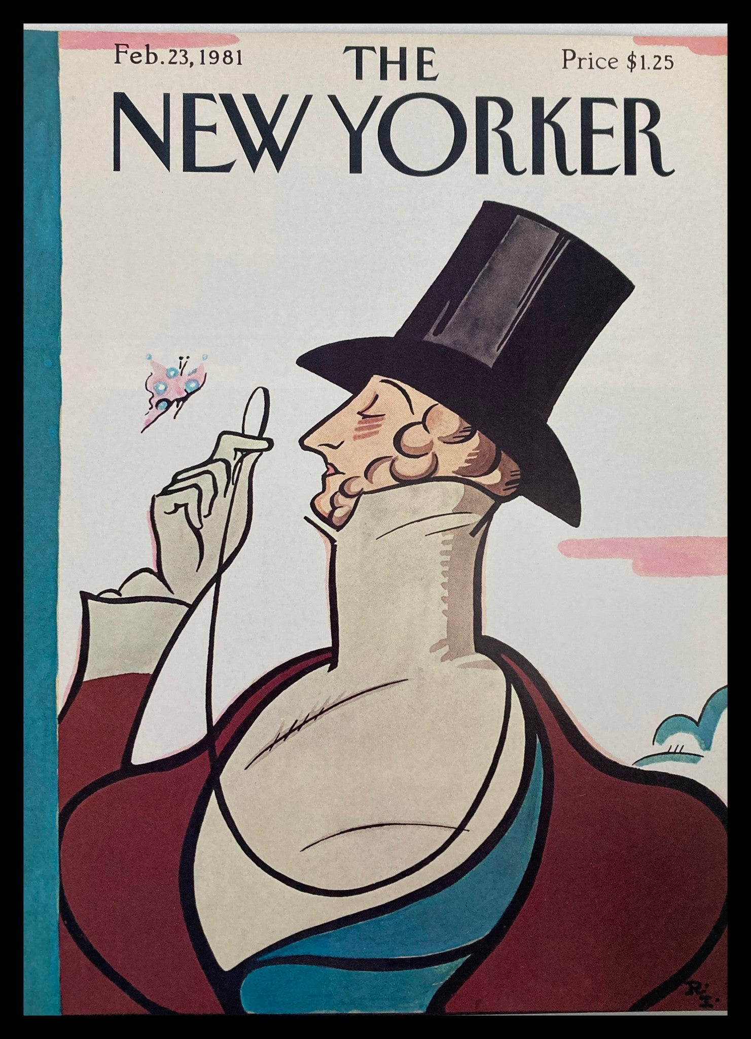 COVER ONLY The New Yorker February 23 1981 Eustace T by Rea Irvin No Label