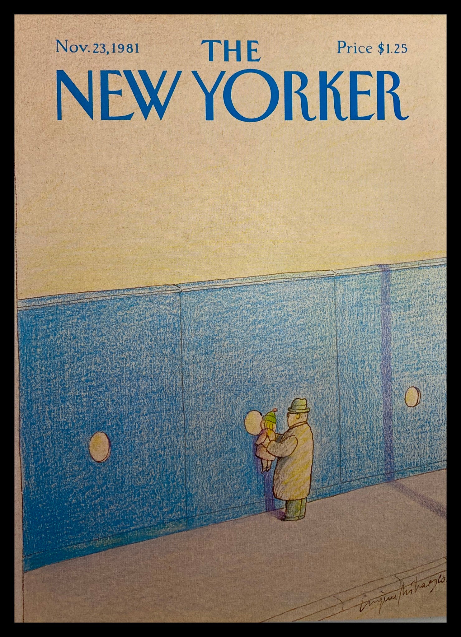 COVER ONLY The New Yorker November 23 1981 The Hole by Eugene Mihaesco No Label